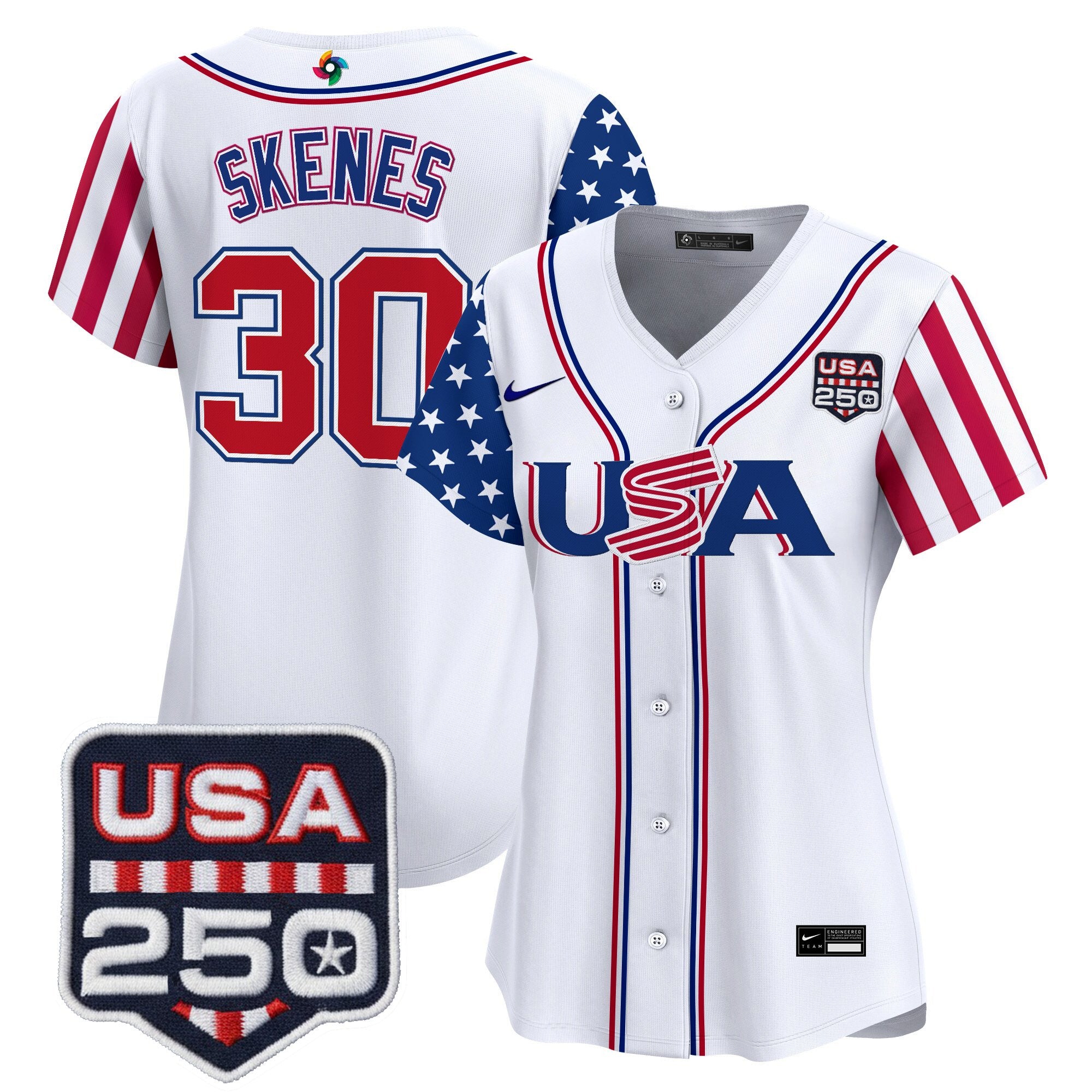 Women's Team USA World Baseball Classic "America250 Edition" Vapor Premier Limited Jersey - All Stitched