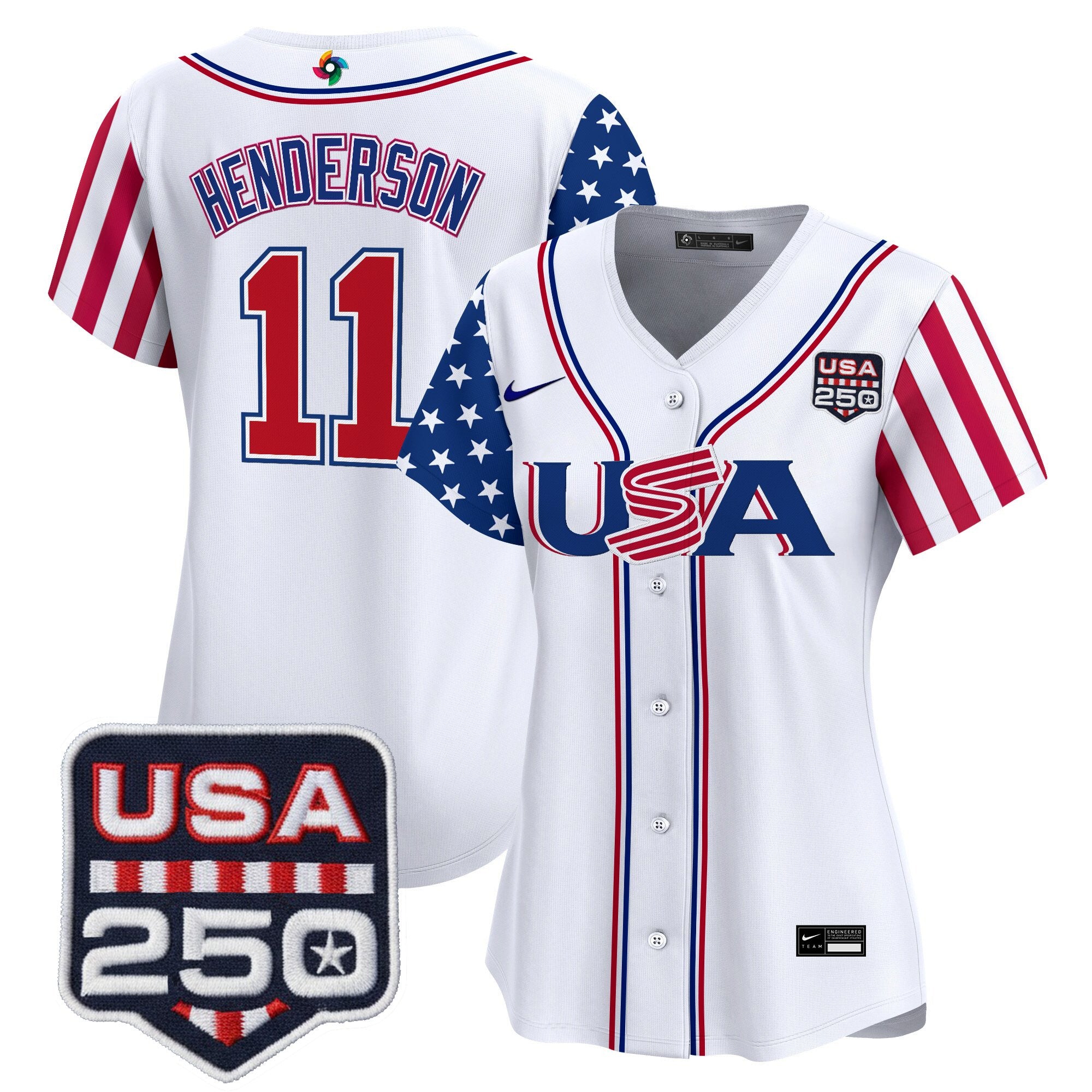 Women's Team USA World Baseball Classic "America250 Edition" Vapor Premier Limited Jersey - All Stitched