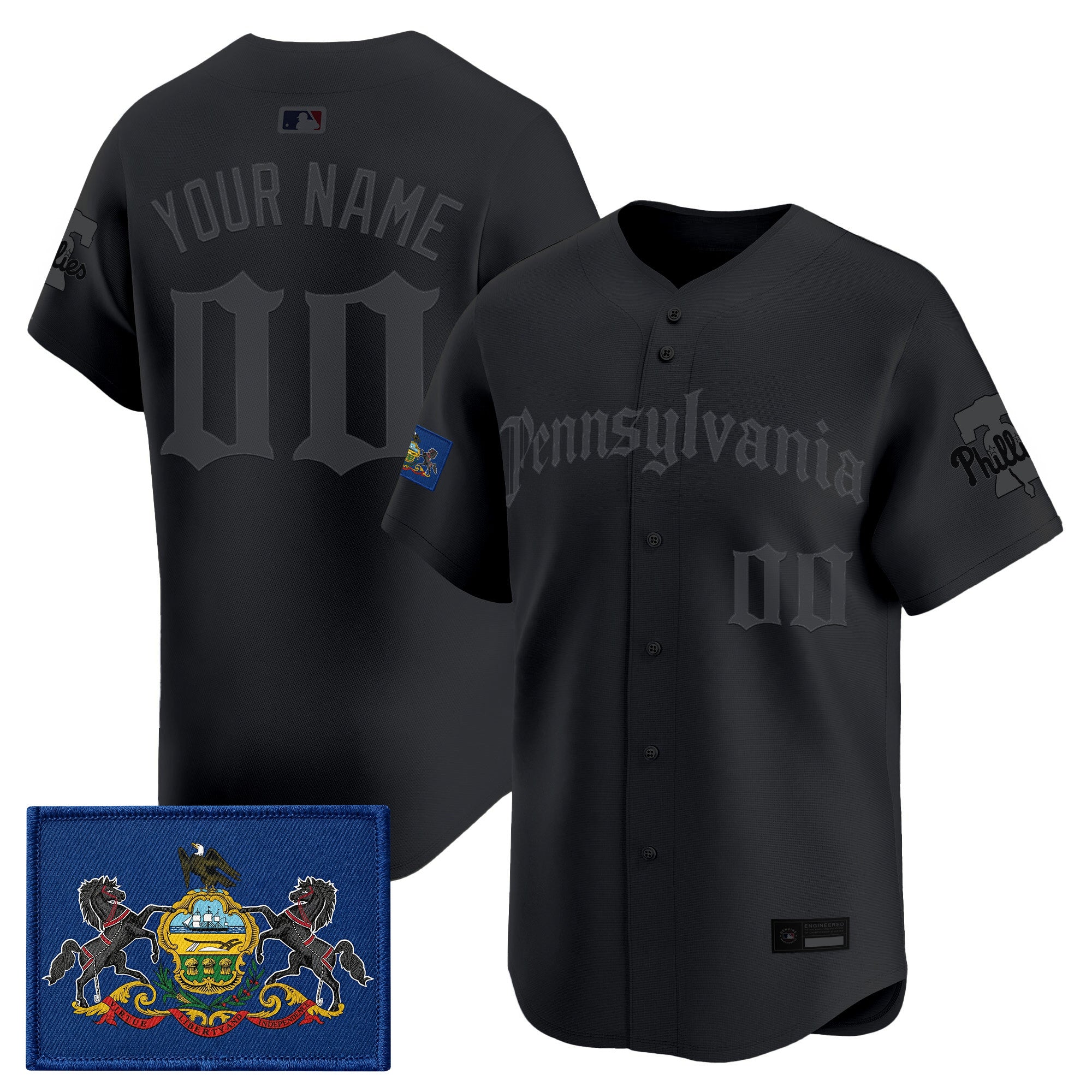 Phillies 'Pennsylvania Gothic Edition' Vapor Premier Limited Custom Jersey - All Stitched
