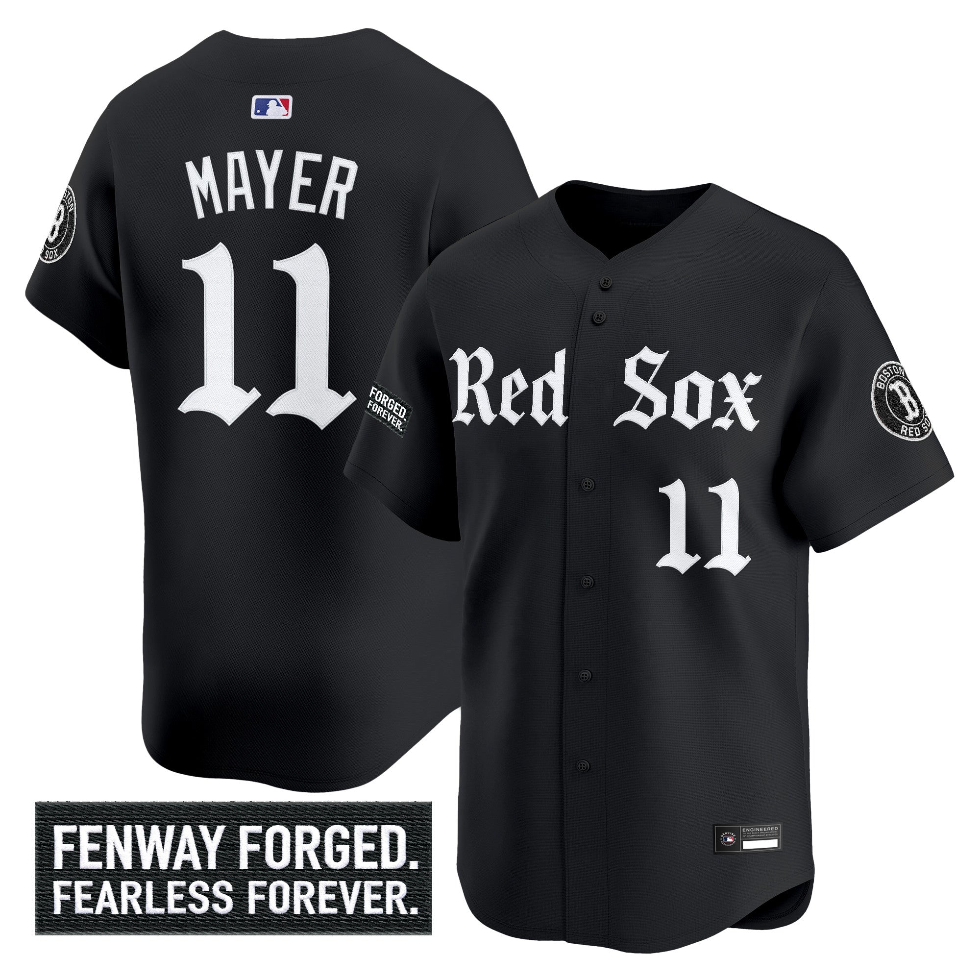 Men's Boston Red Sox 'Gothic Edition' Vapor Premier Limited Jersey - All Stitched