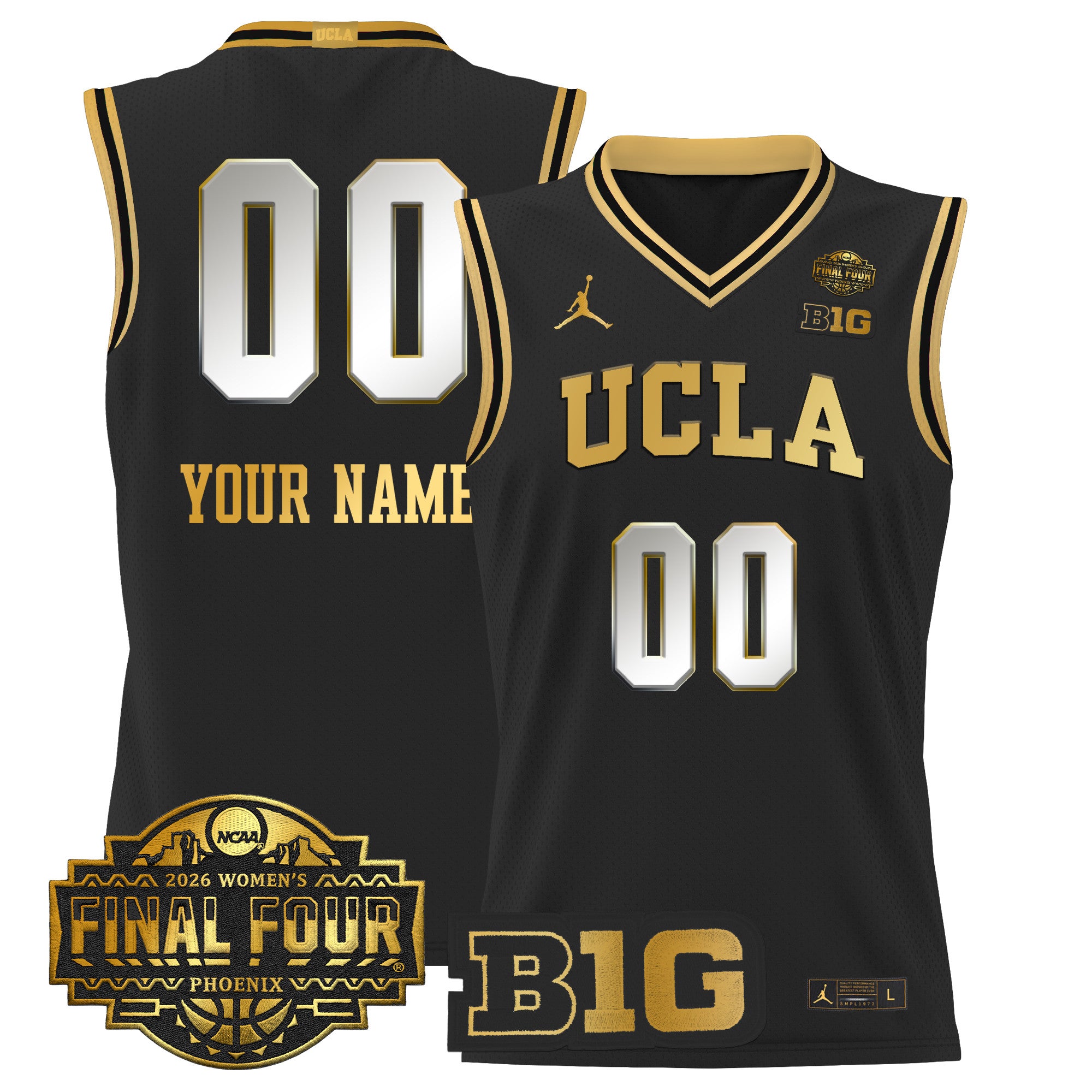 UCLA Bruins 2026 Women's Tournament Final Four Custom Basketball Jersey - All Stitched