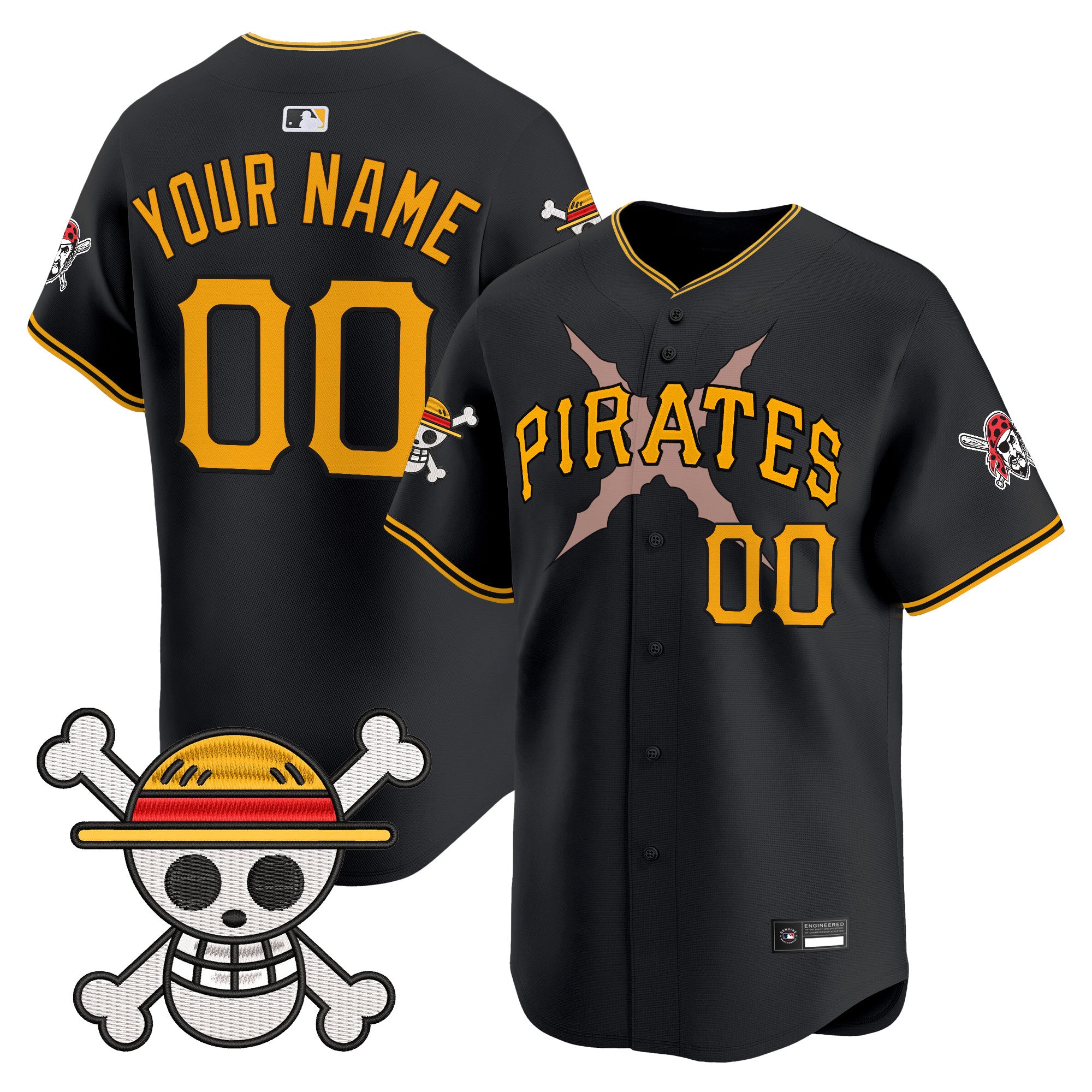 Pittsburgh Pirates x One Piece Vapor Premier Limited Custom Jersey - Stitched