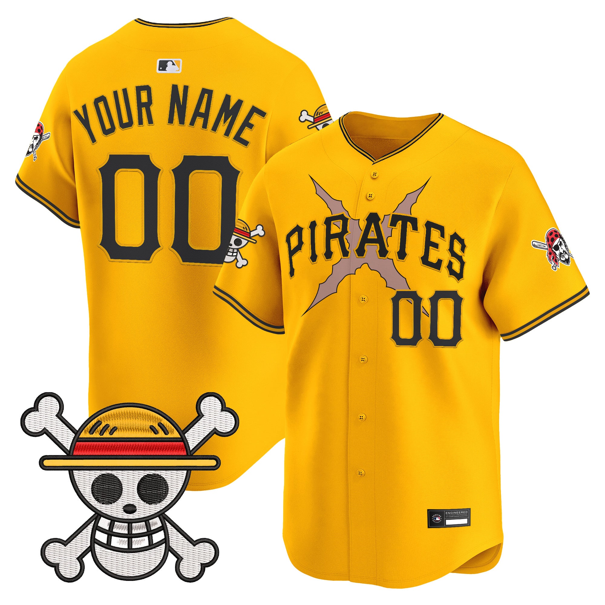 Pittsburgh Pirates x One Piece Vapor Premier Limited Custom Jersey - Stitched