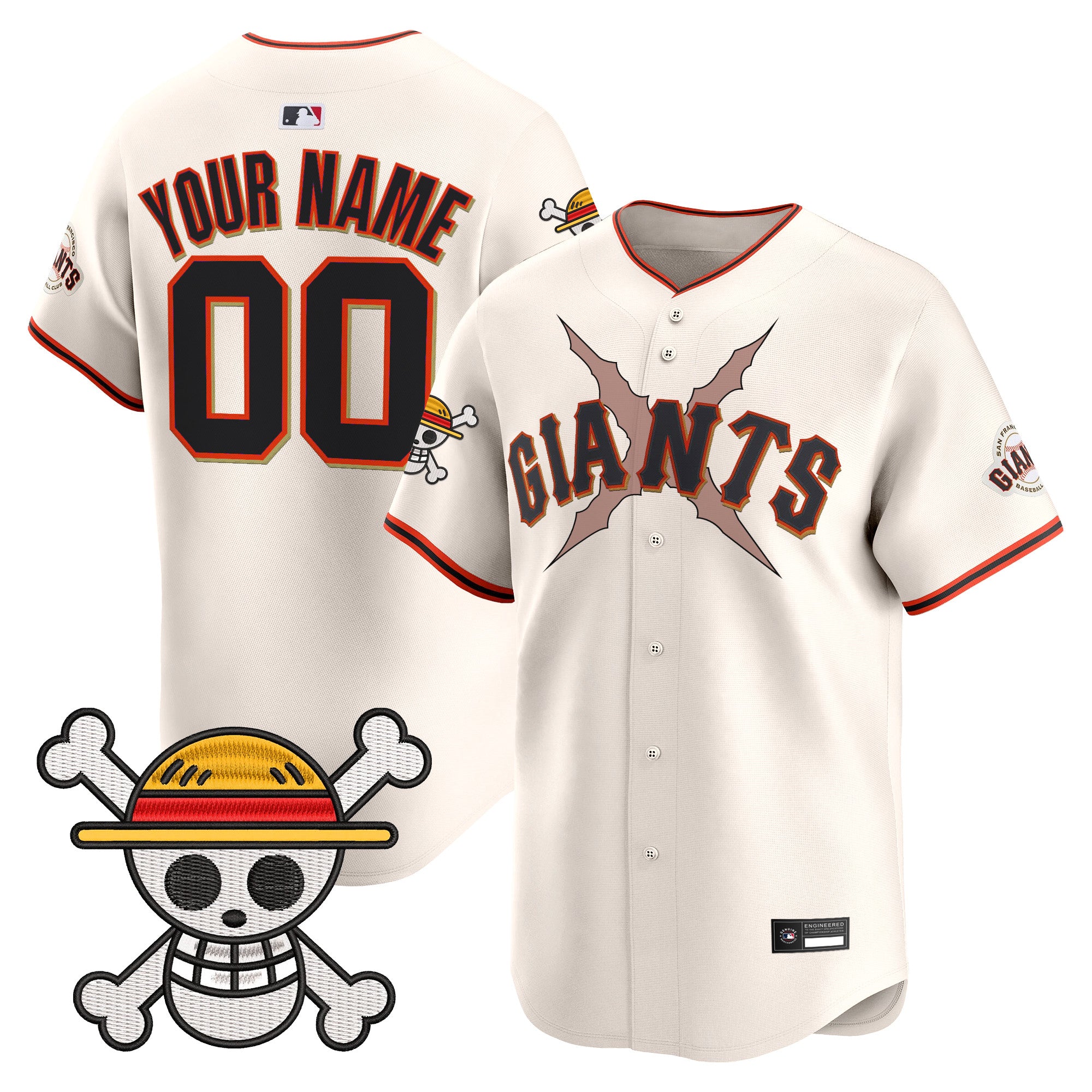 San Francisco Giants x One Piece Vapor Premier Limited Custom Jersey - Stitched