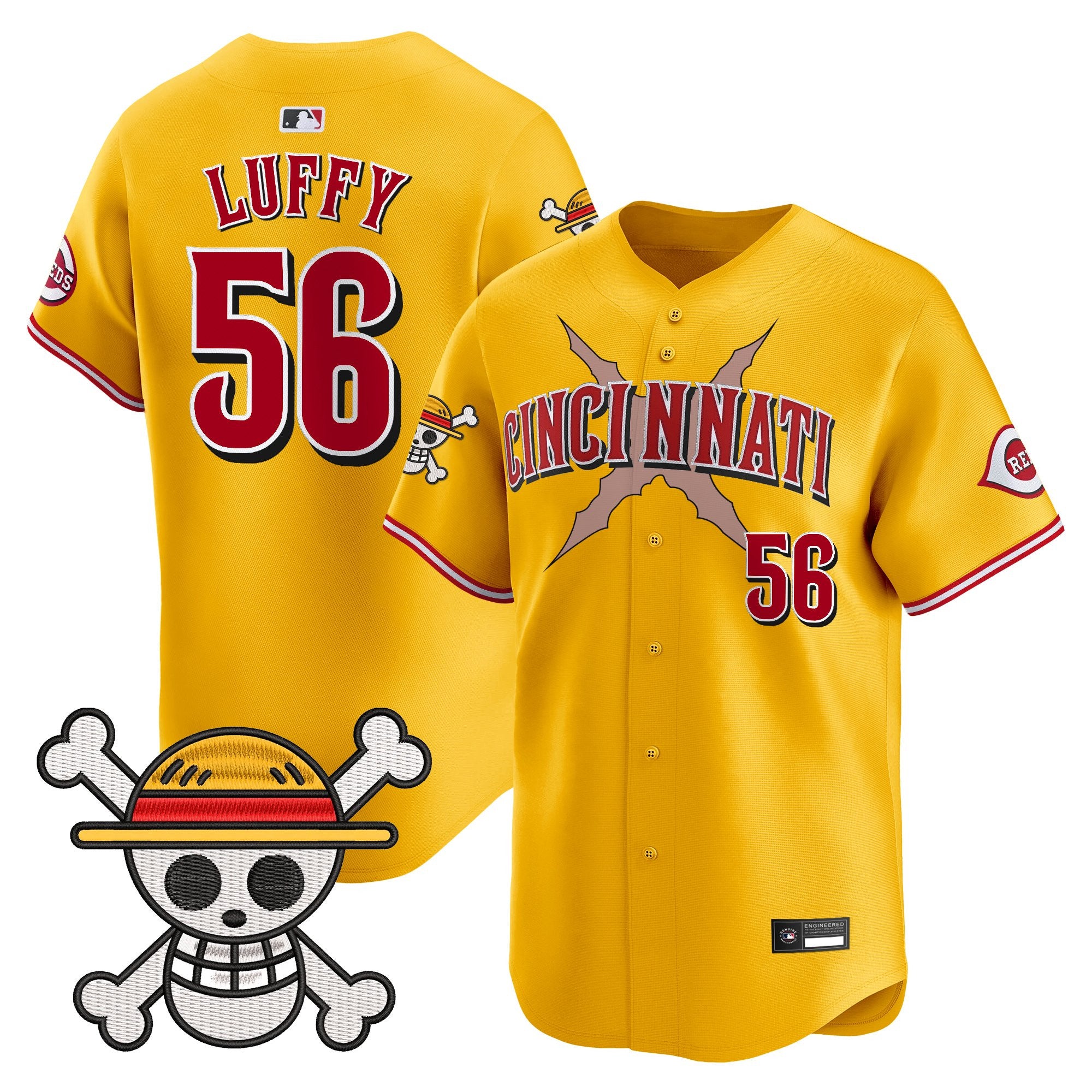 Men's Cincinnati Reds x One Piece Vapor Premier Limited Jersey - Stitched