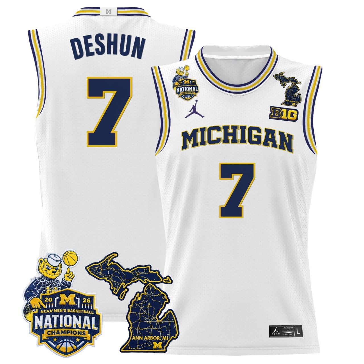 Michigan Wolverines Customized Basketball Jersey - All Stitched
