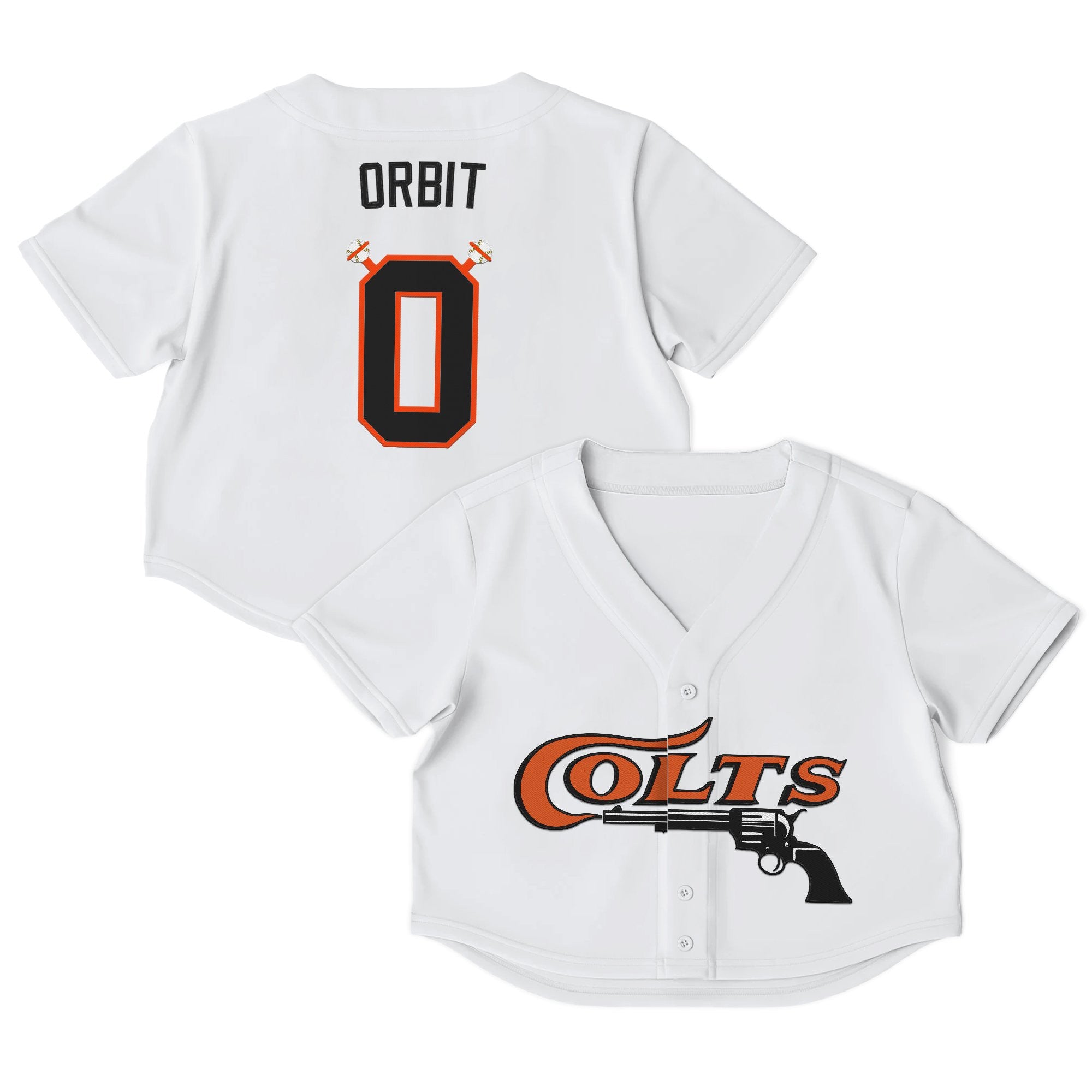 Women's Houston Astros Throwback Crop Top Baseball Jersey - All Stitched