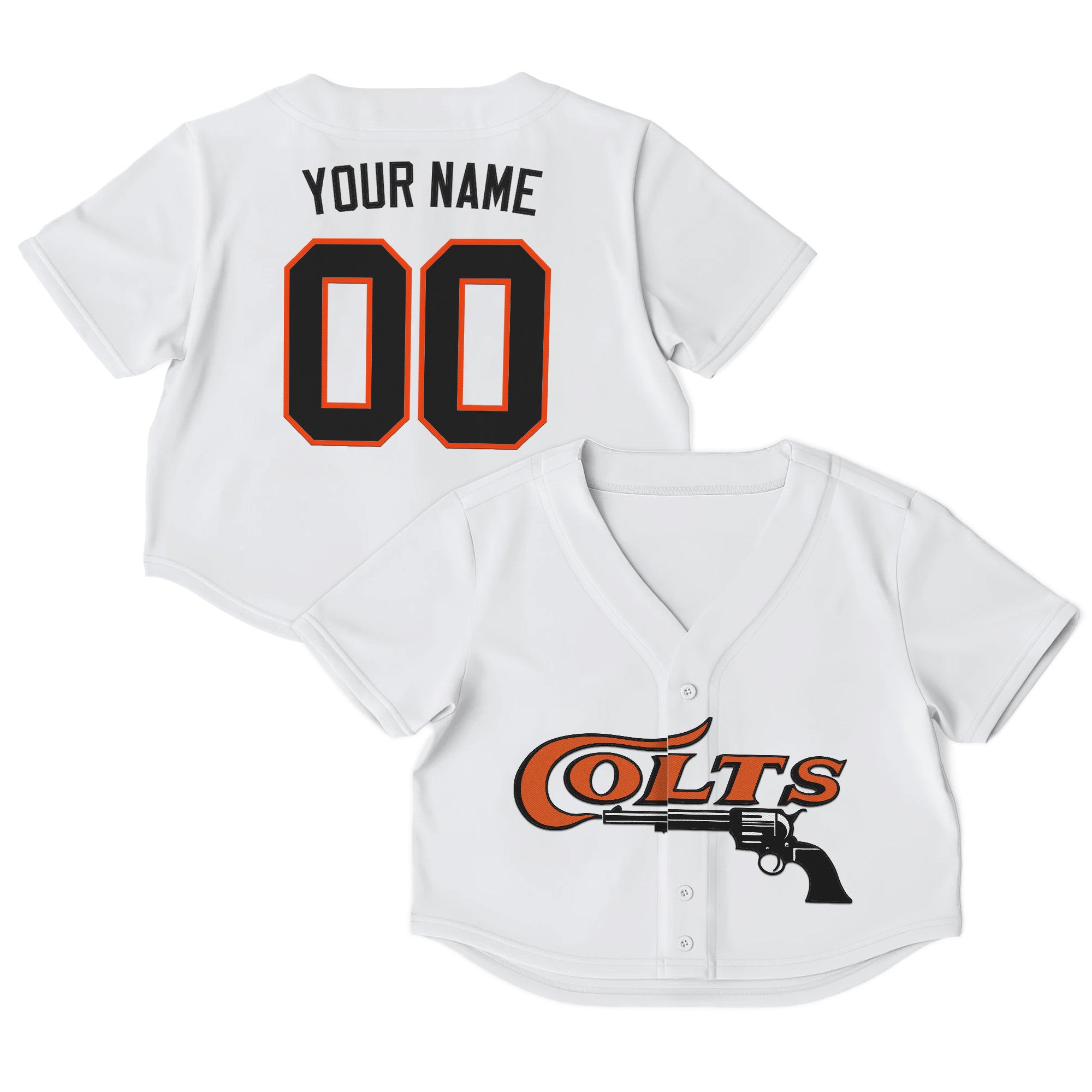Women's Houston Astros Throwback Crop Top Baseball Custom Jersey - All Stitched