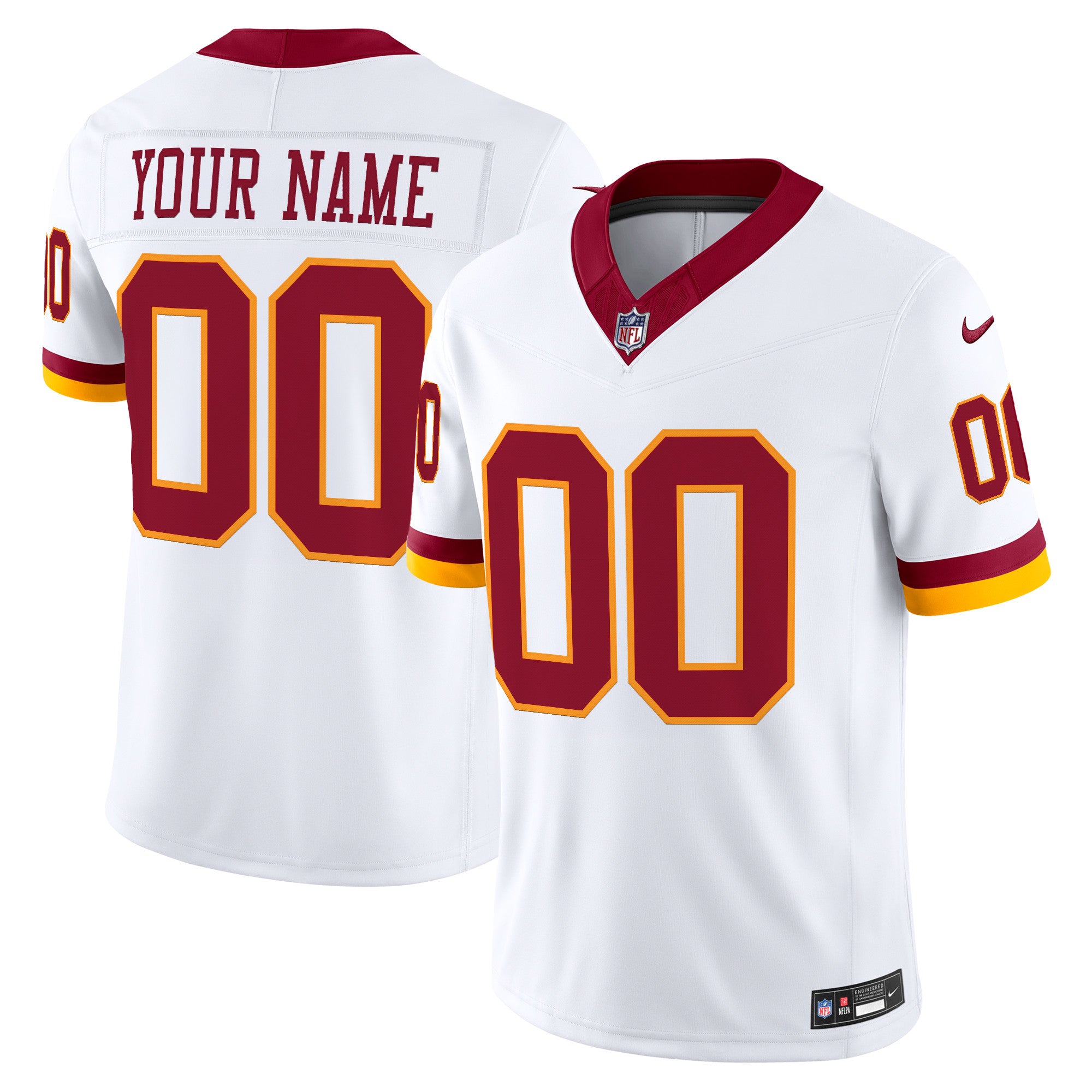 Washington Commanders Throwback Vapor Limited Custom Jersey - All Stitched