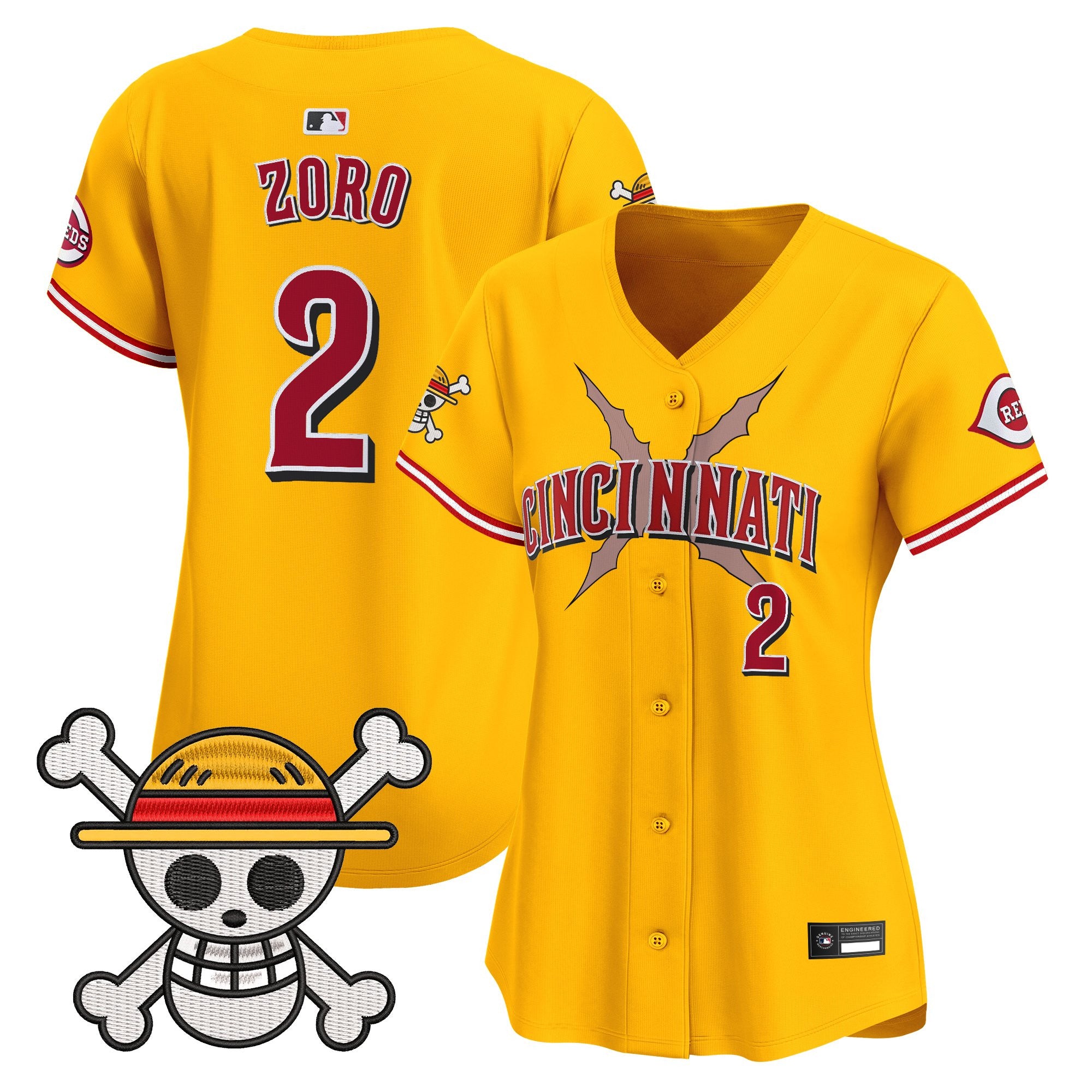 Women's Cincinnati Reds x One Piece Vapor Premier Limited Jersey - Stitched