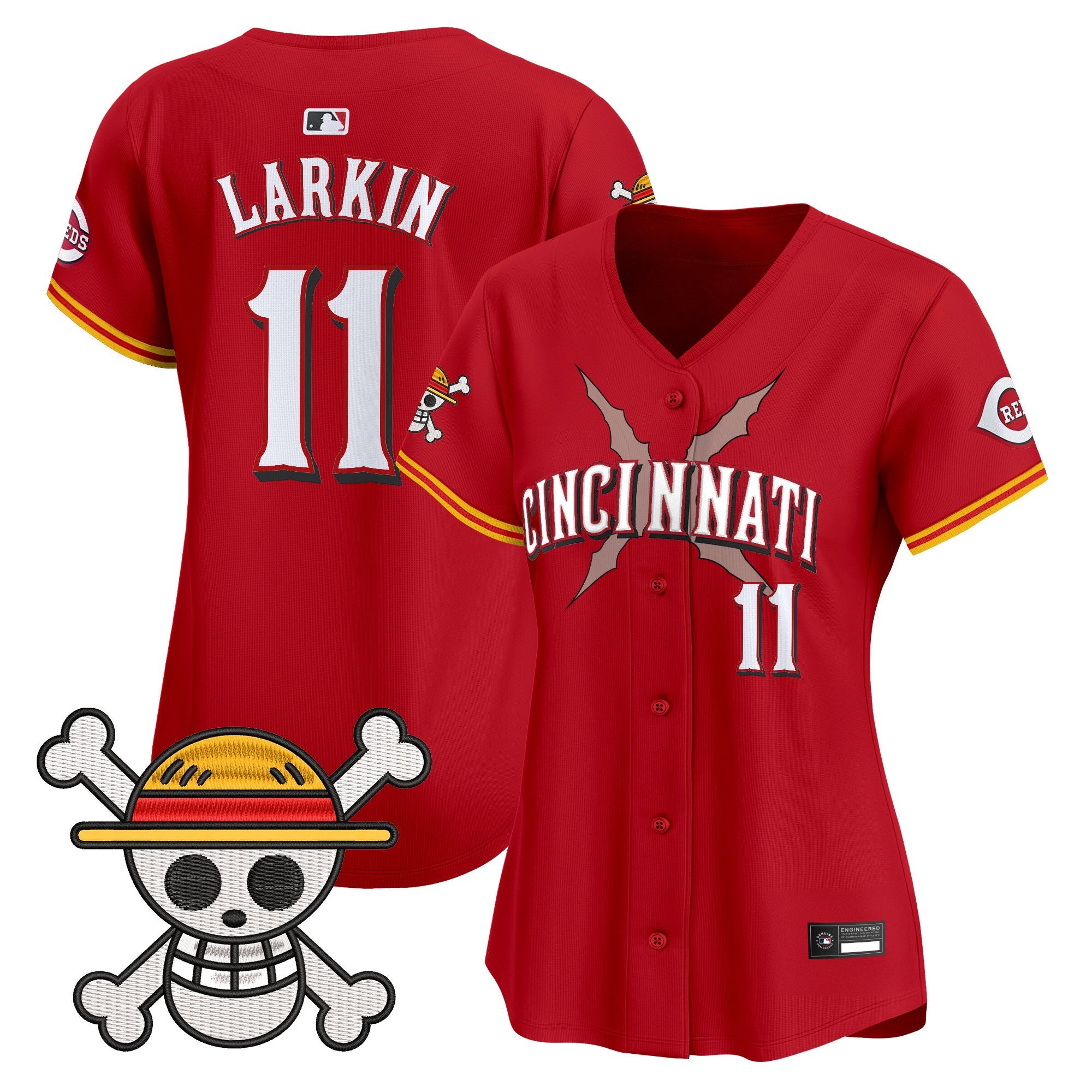 Women's Cincinnati Reds x One Piece Vapor Premier Limited Jersey - Stitched