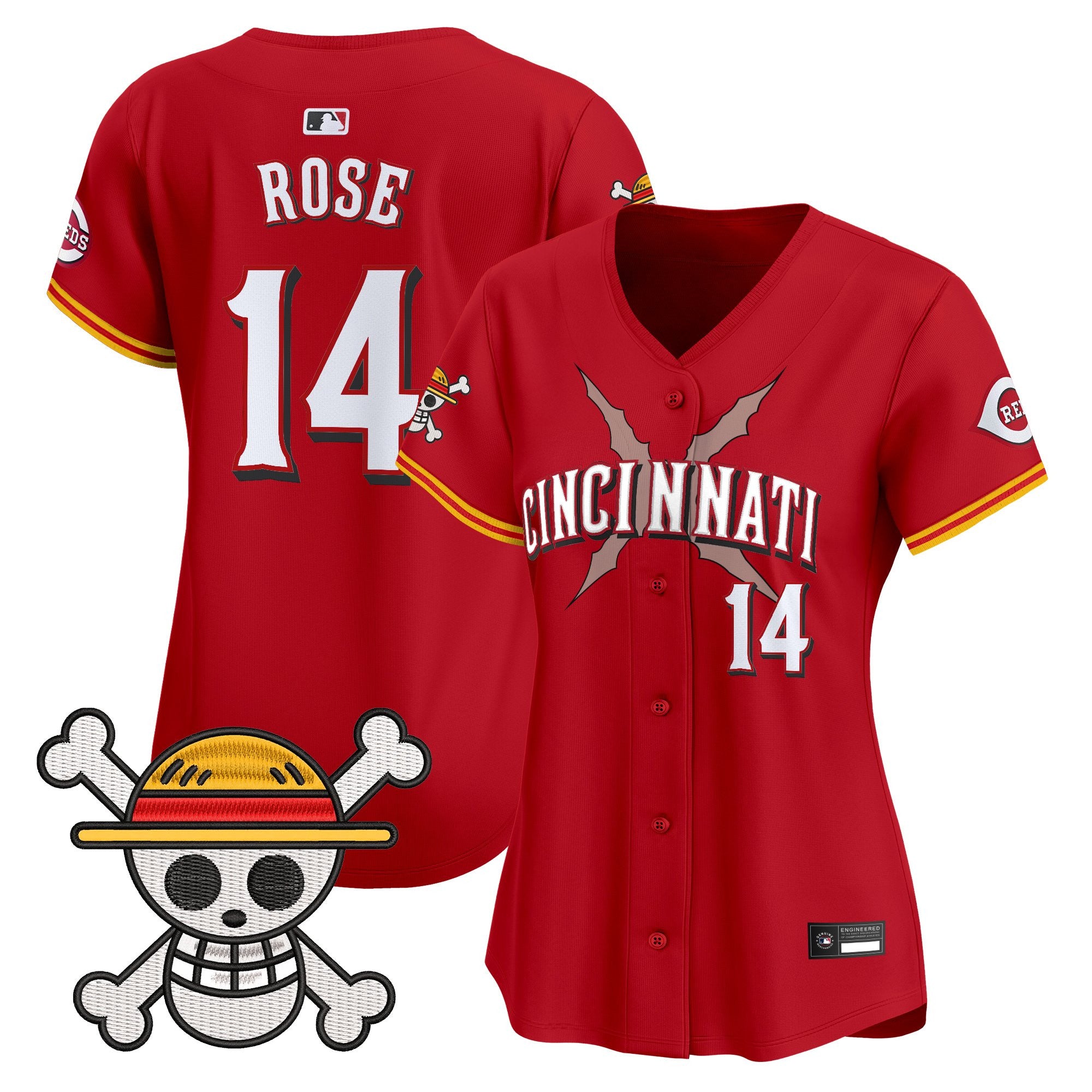 Women's Cincinnati Reds x One Piece Vapor Premier Limited Jersey - Stitched