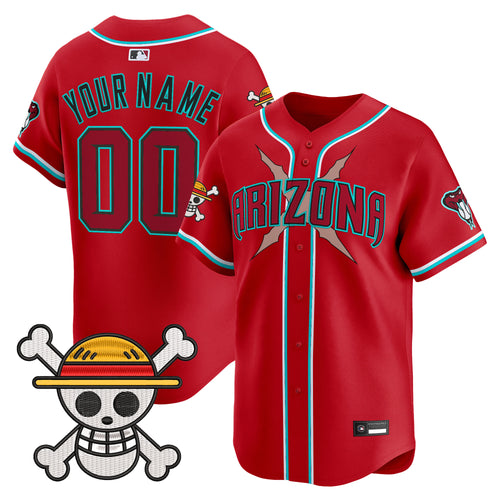 Diamondbacks x One Piece Vapor Premier Limited Custom Jersey - Stitched