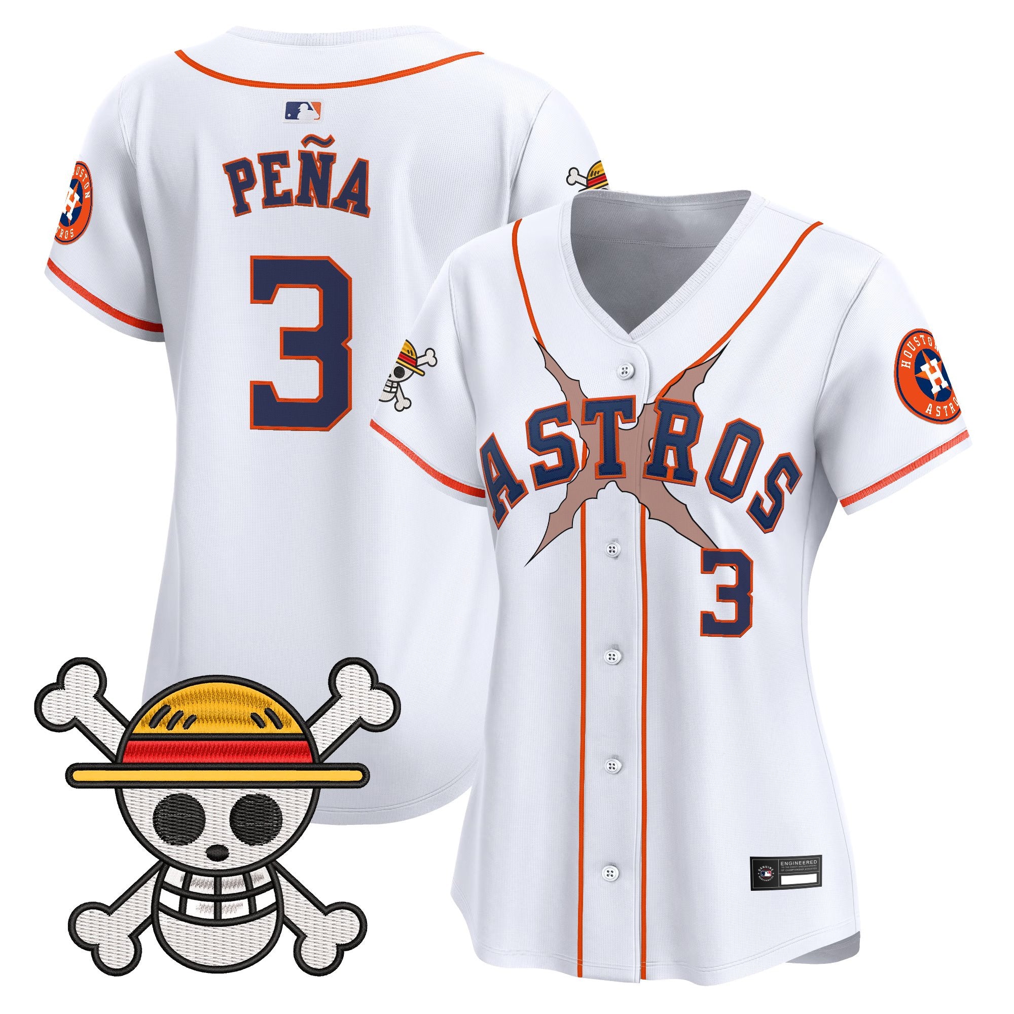 Women's Houston Astros x One Piece Vapor Premier Limited Jersey - Stitched