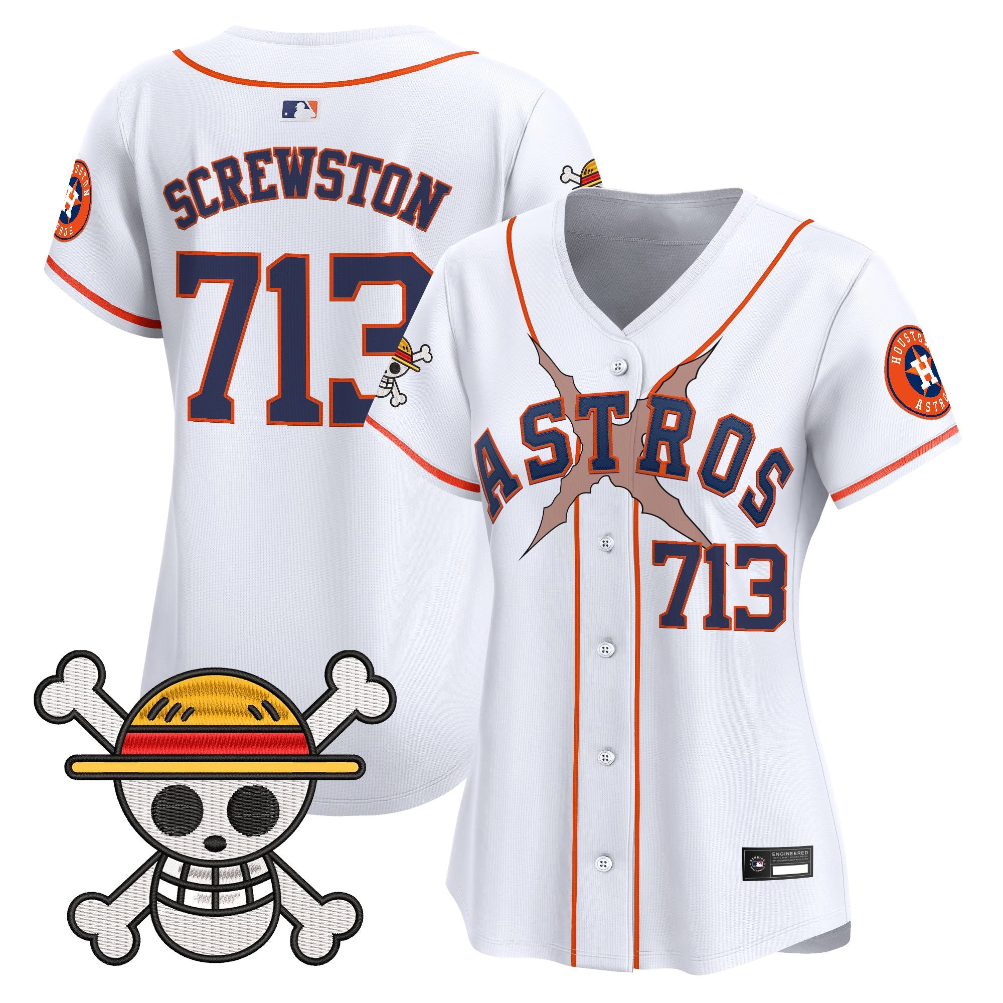 Women's Houston Astros x One Piece Vapor Premier Limited Jersey - Stitched