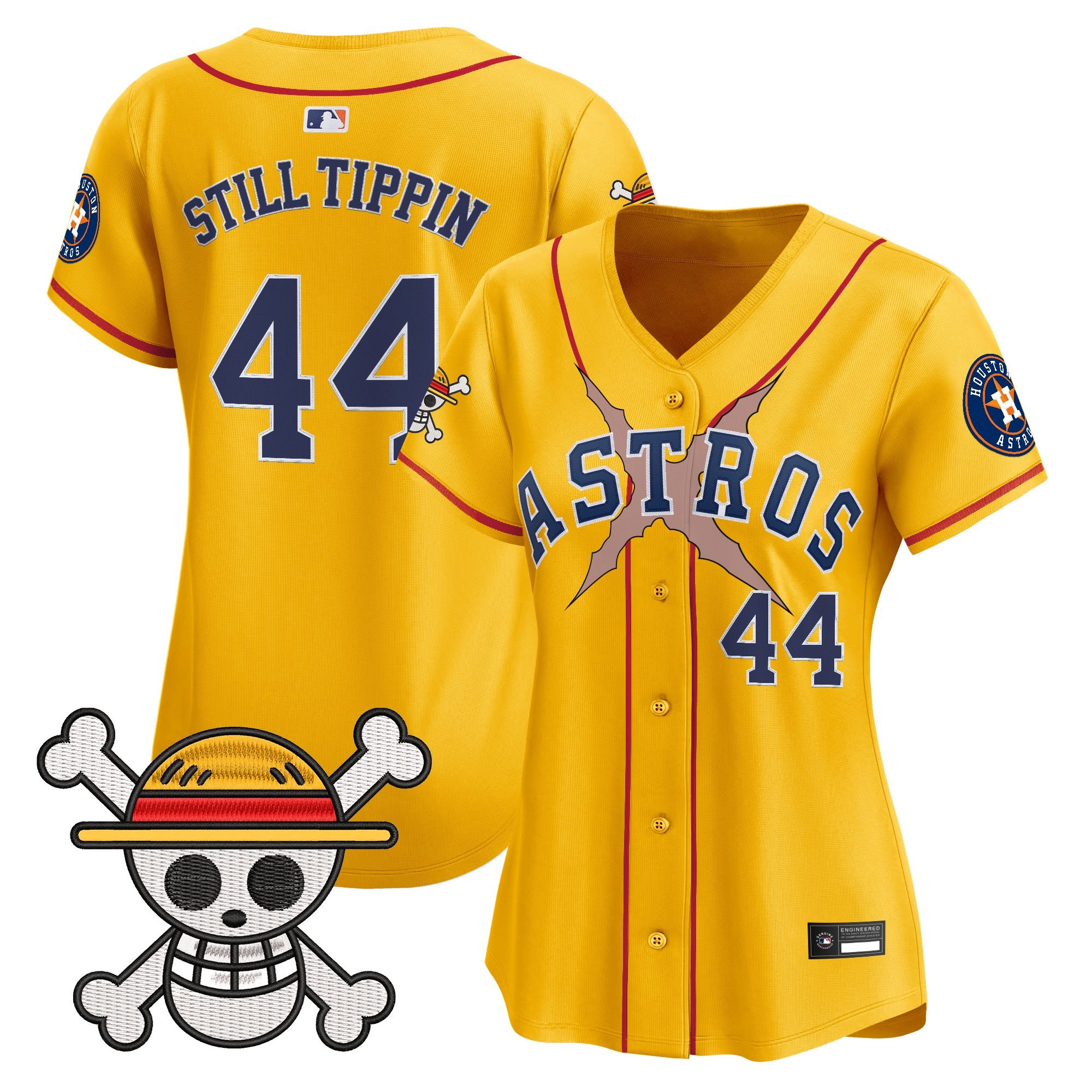 Women's Houston Astros x One Piece Vapor Premier Limited Jersey - Stitched