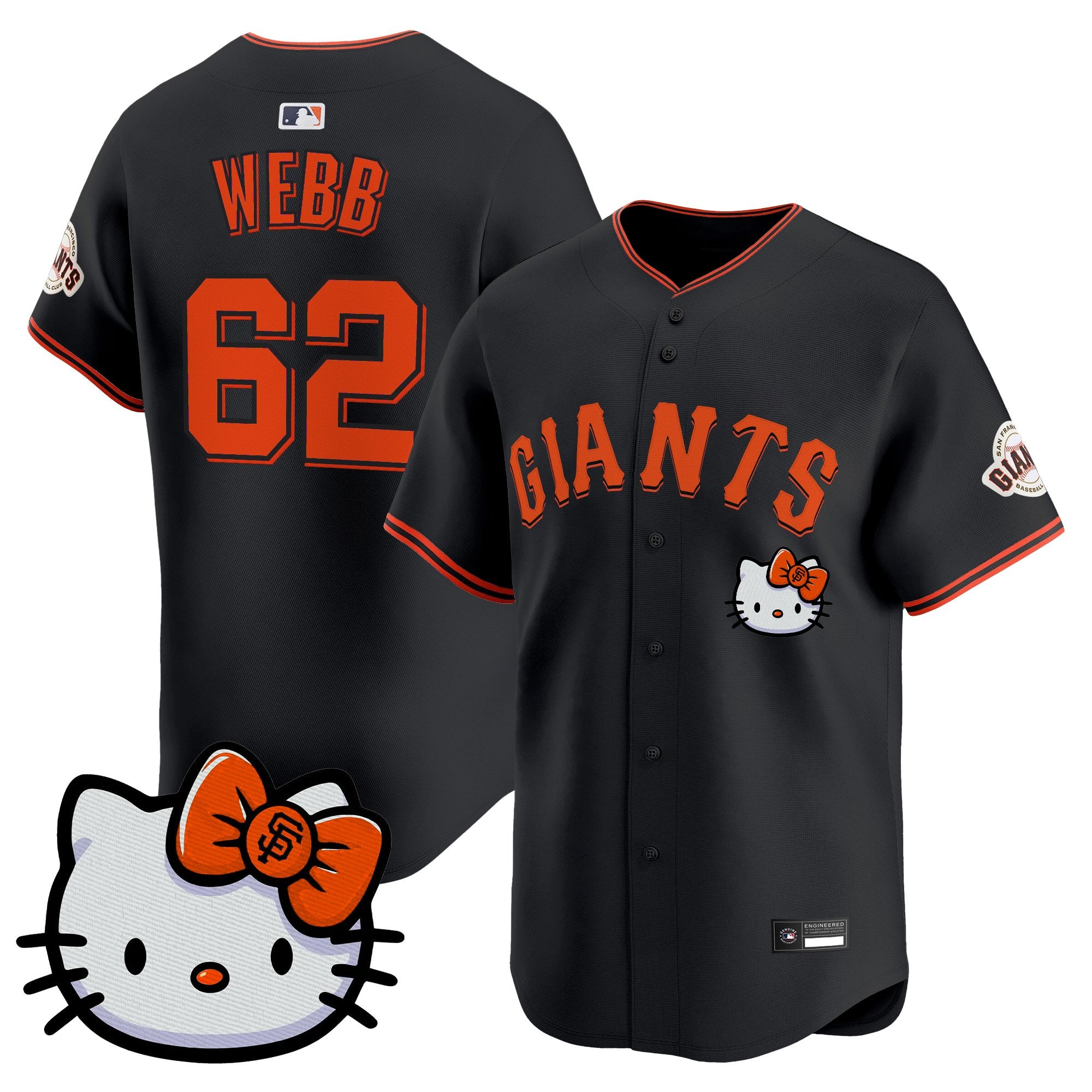 Unisex San Francisco Giants Hello Kitty Vapor Premier Limited Jersey – All Stitched