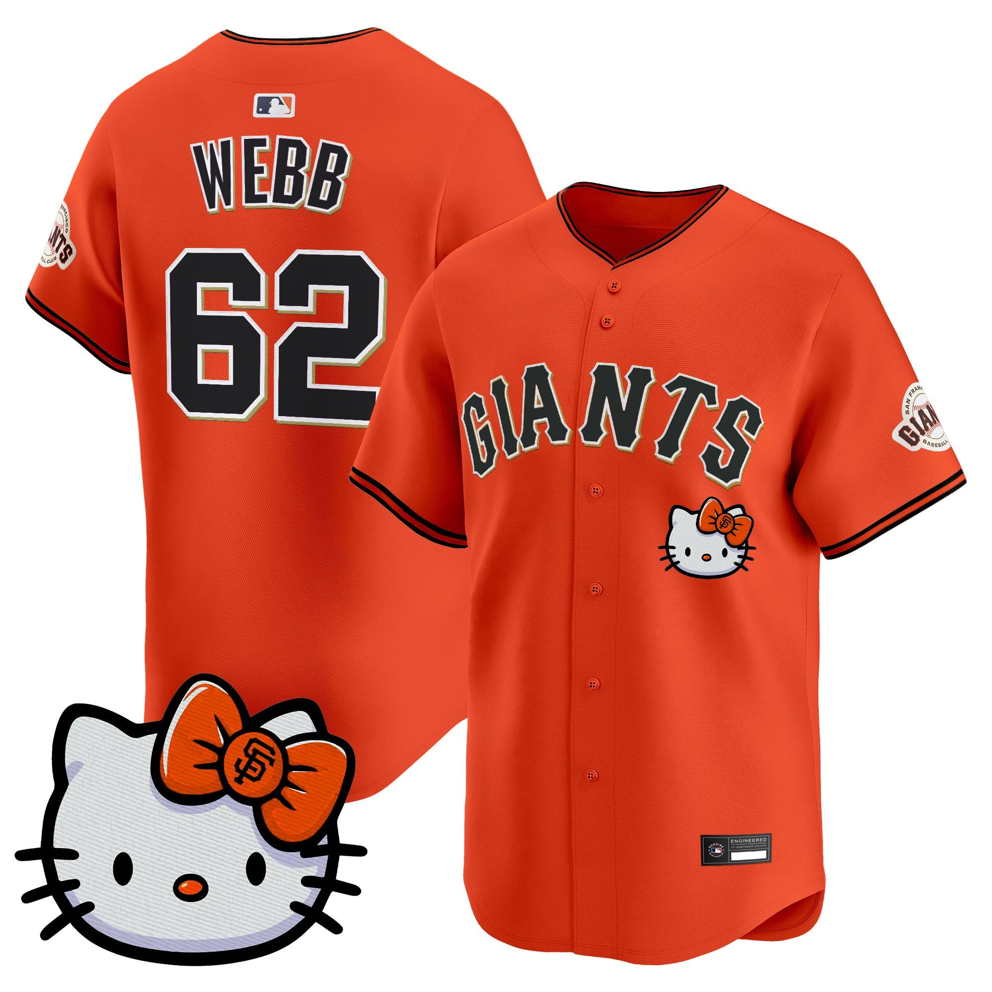 Unisex San Francisco Giants Hello Kitty Vapor Premier Limited Jersey – All Stitched
