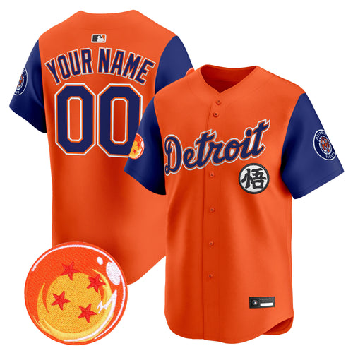 Detroit Tigers x Dragon Ball Vapor Premier Limited Custom Jersey - All Stitched