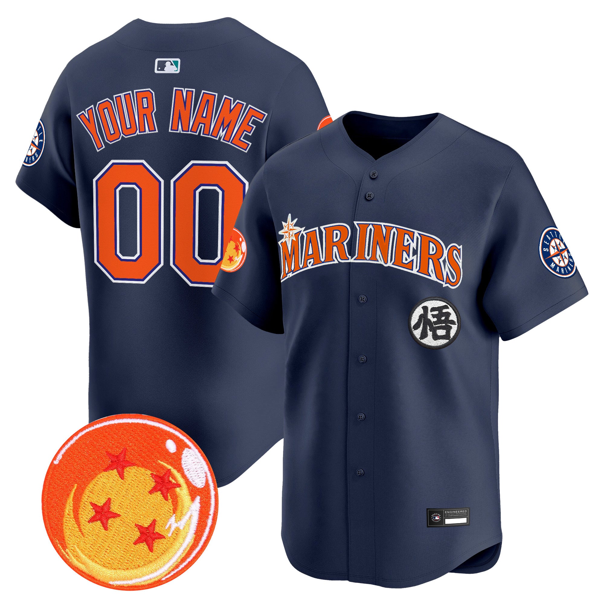 Seattle Mariners x Dragon Ball Vapor Premier Limited Custom Jersey - All Stitched