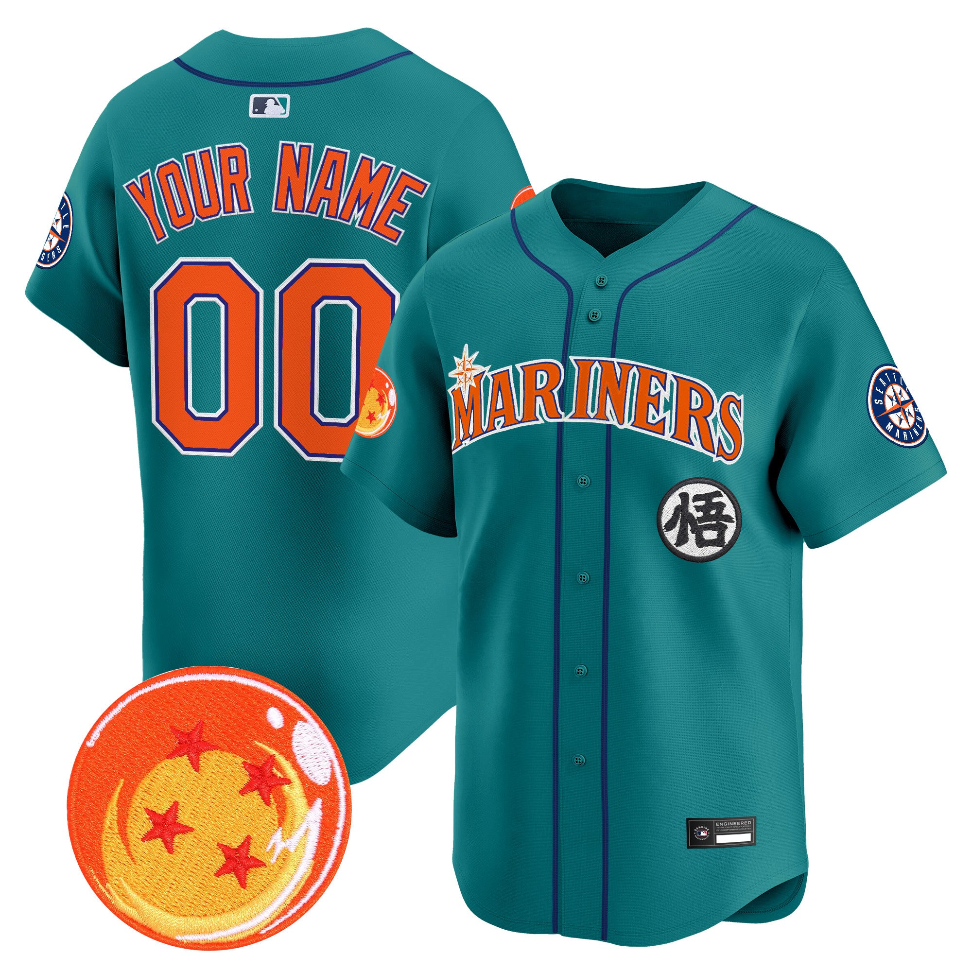 Seattle Mariners x Dragon Ball Vapor Premier Limited Custom Jersey - All Stitched