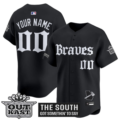 Atlanta Braves 'Gothic South x Outkast Edition' Vapor Premier Limited Custom Jersey V2- All Stitched