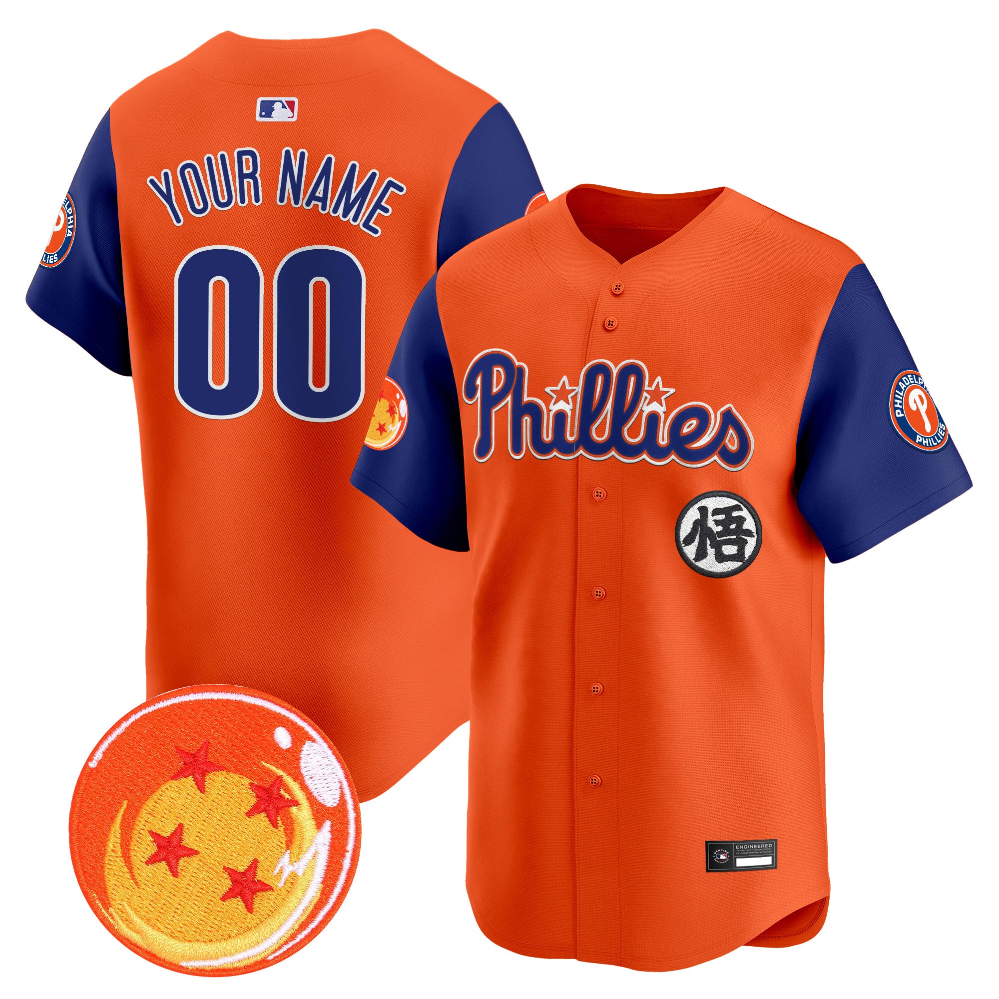 Philadelphia Phillies x Dragon Ball Vapor Premier Limited Custom Jersey - All Stitched