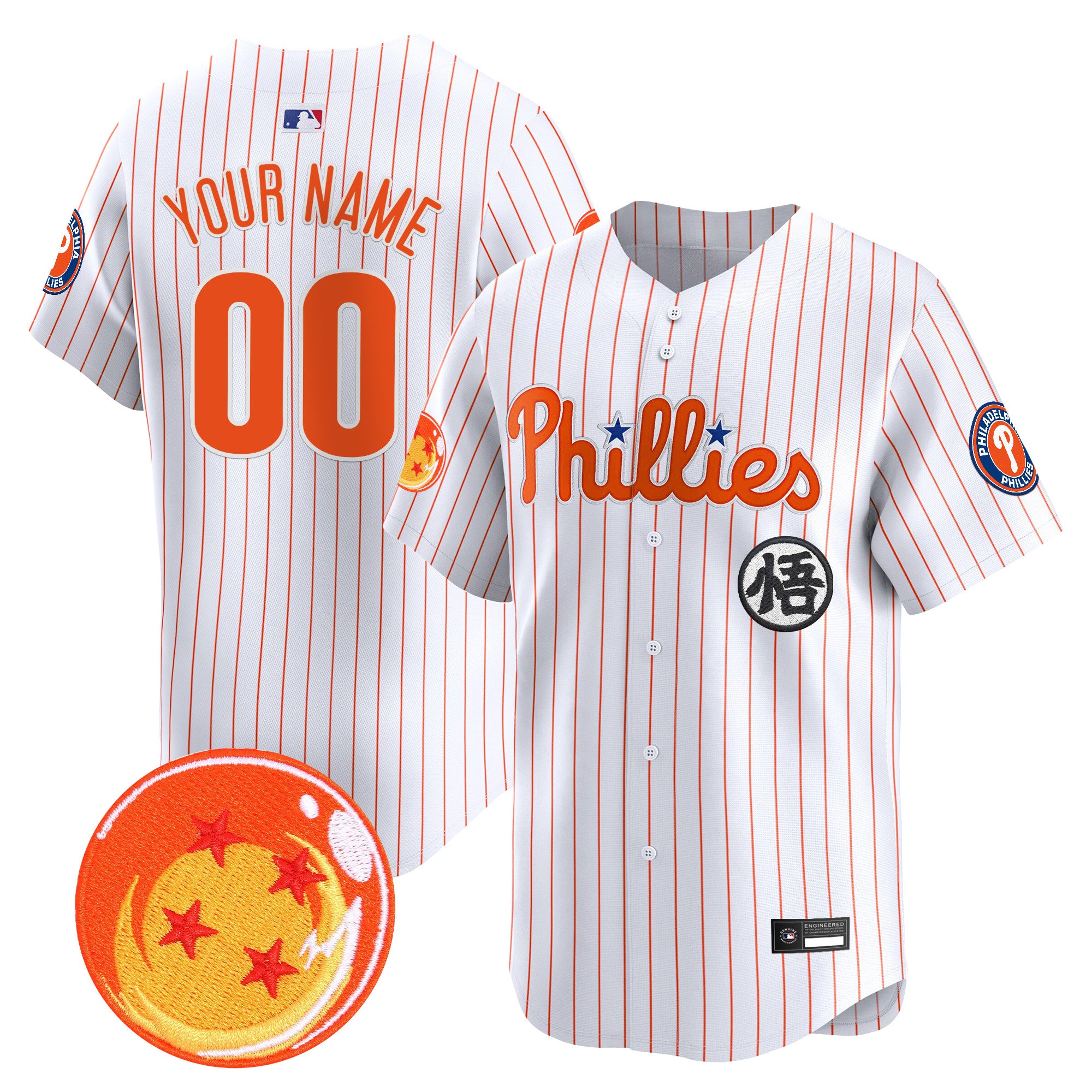 Philadelphia Phillies x Dragon Ball Vapor Premier Limited Custom Jersey - All Stitched