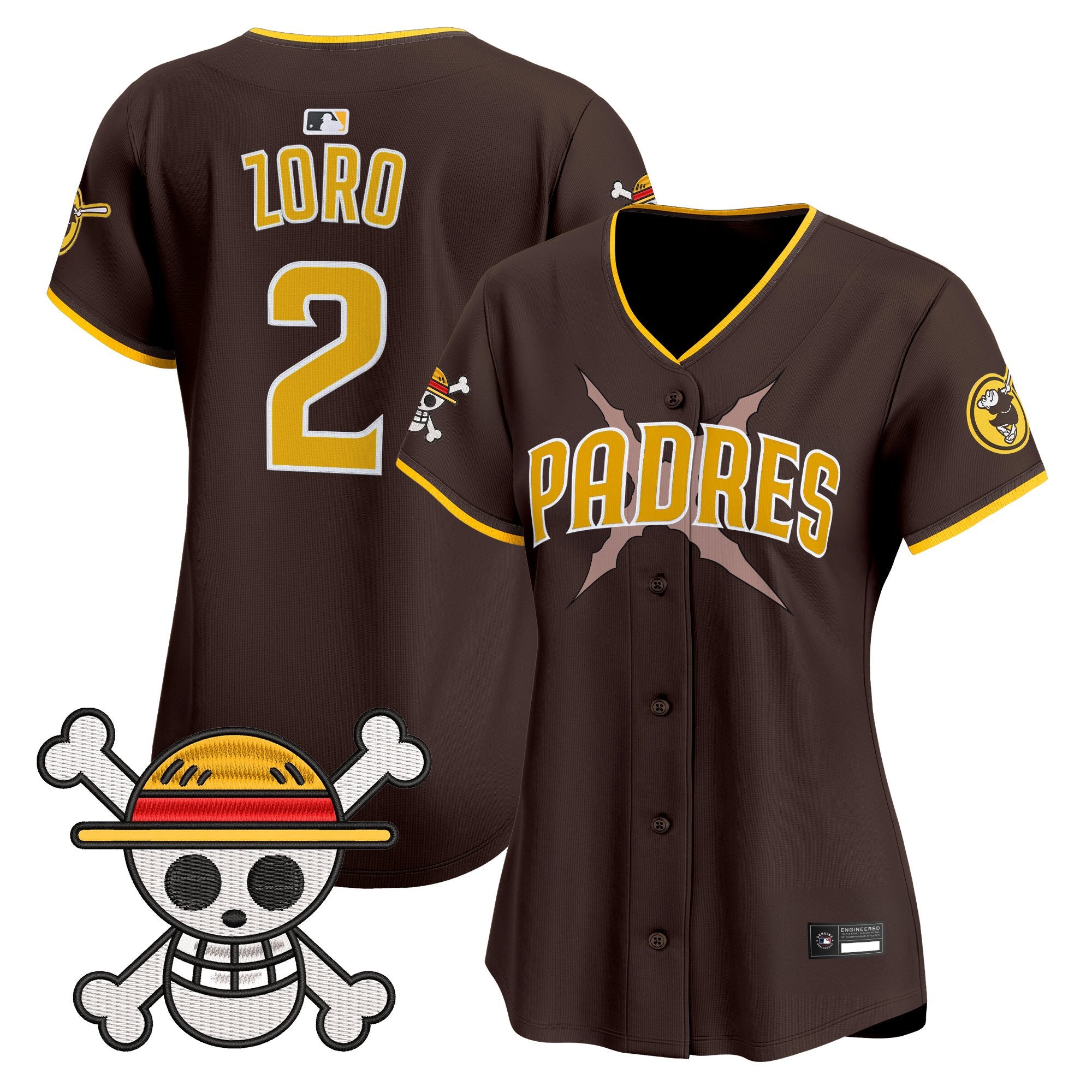 Women's Padres x One Piece Vapor Premier Limited Jersey - Stitched