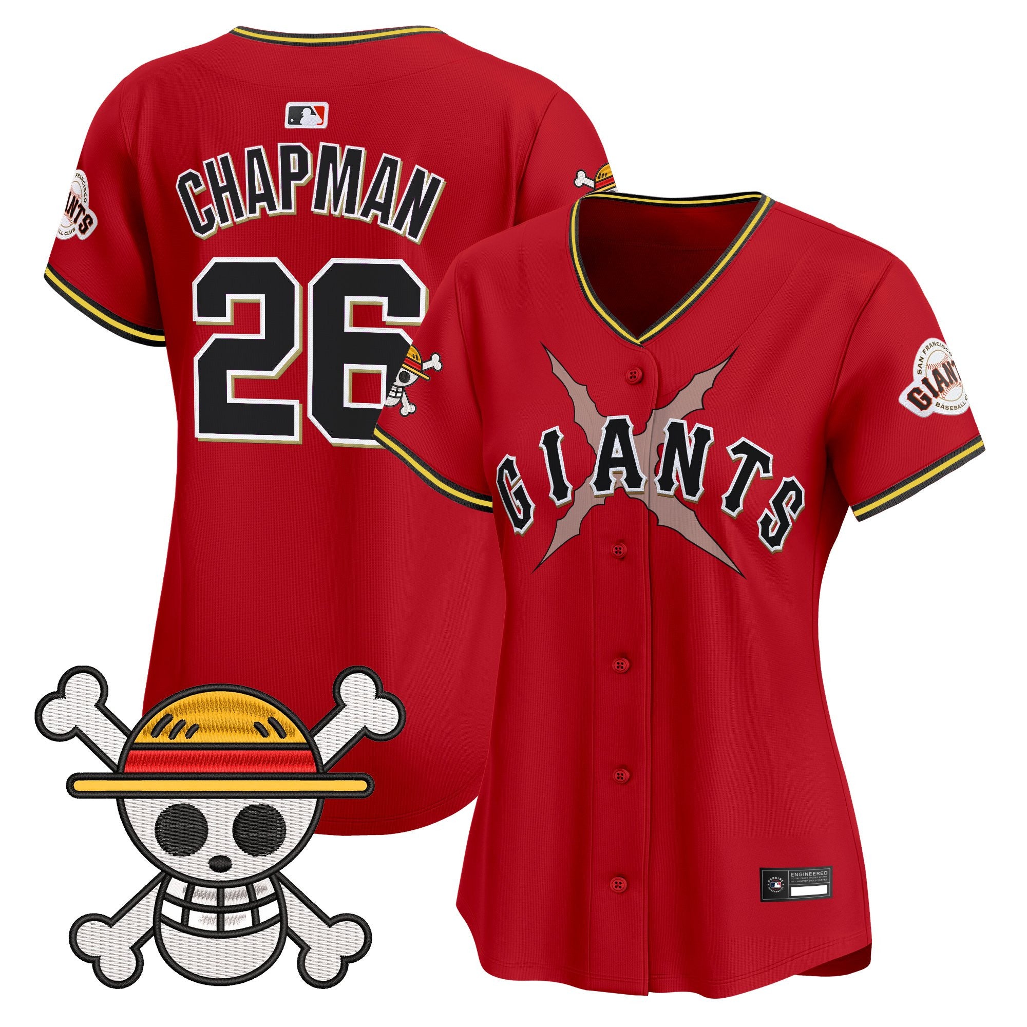 Women's San Francisco Giants x One Piece Vapor Premier Limited Jersey - Stitched