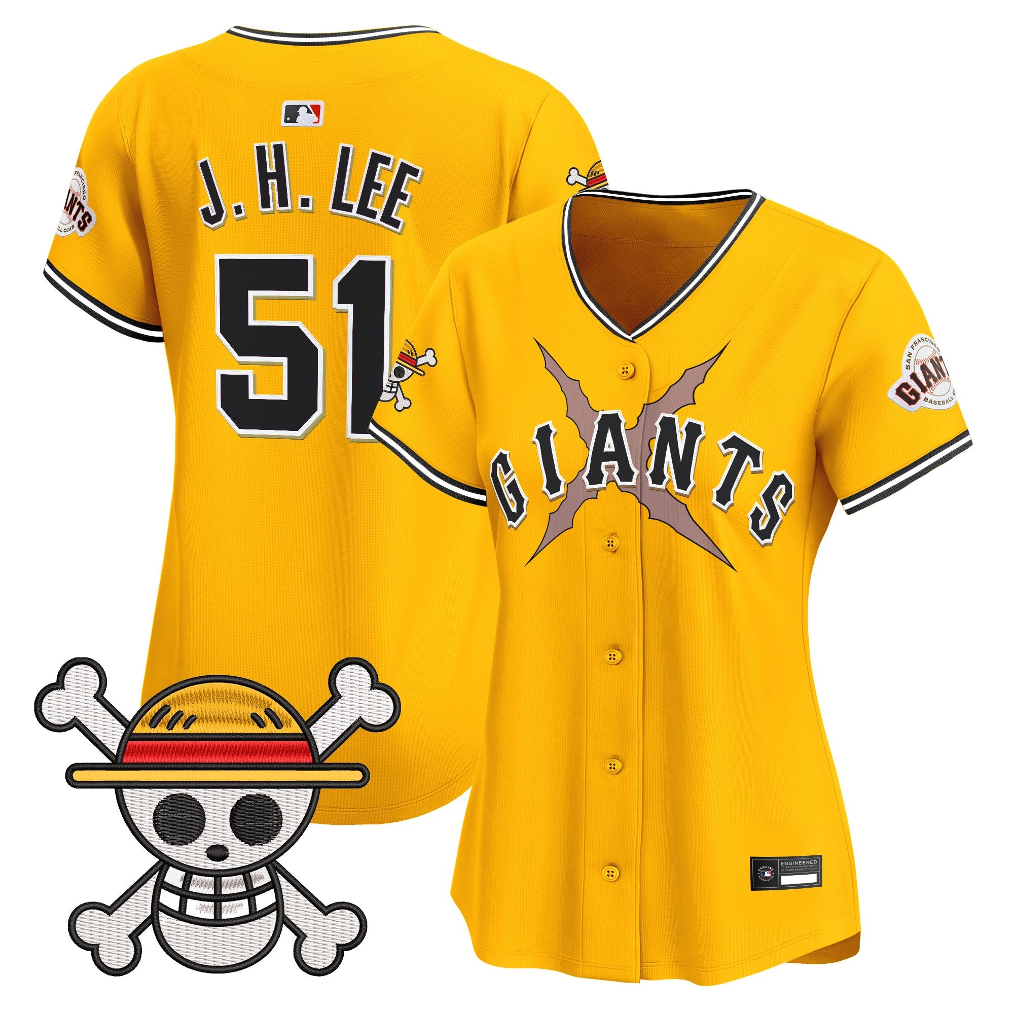 Women's San Francisco Giants x One Piece Vapor Premier Limited Jersey - Stitched