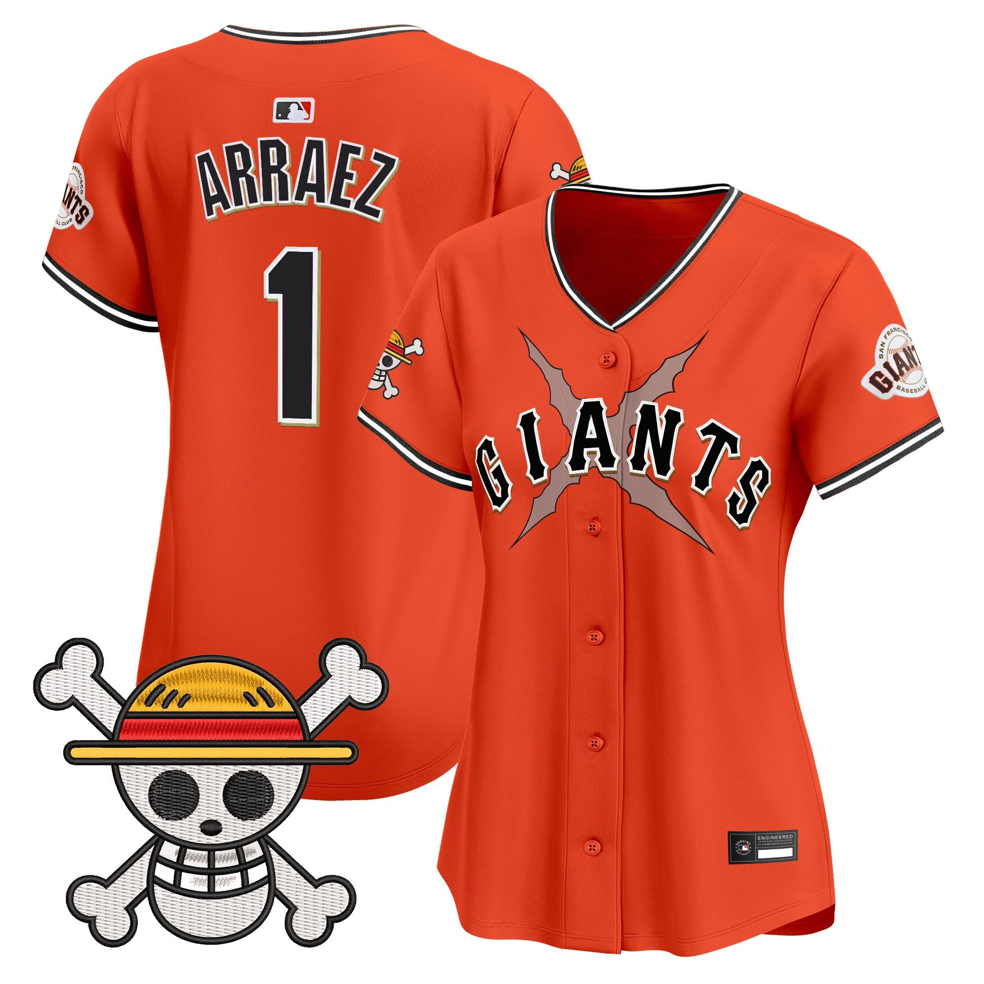 Women's San Francisco Giants x One Piece Vapor Premier Limited Jersey - Stitched