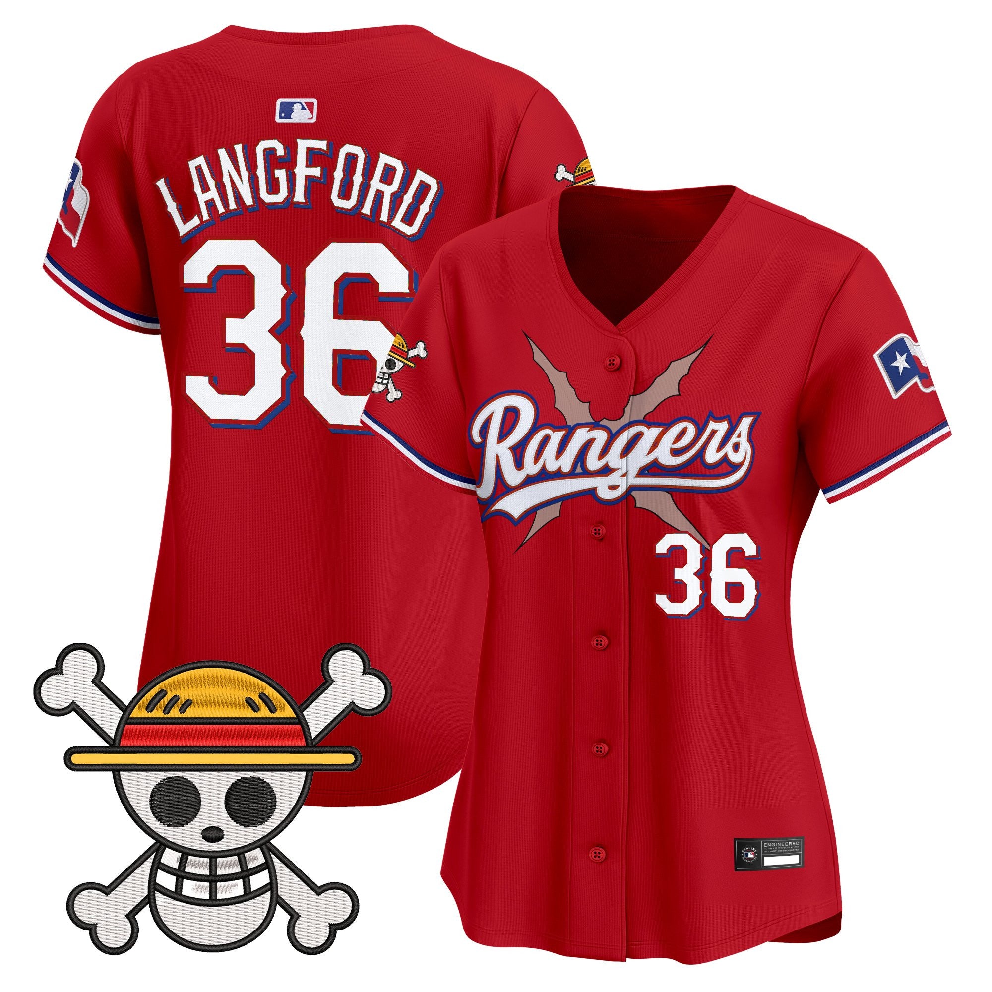 Women's Texas Rangers x One Piece Vapor Premier Limited Jersey - Stitched