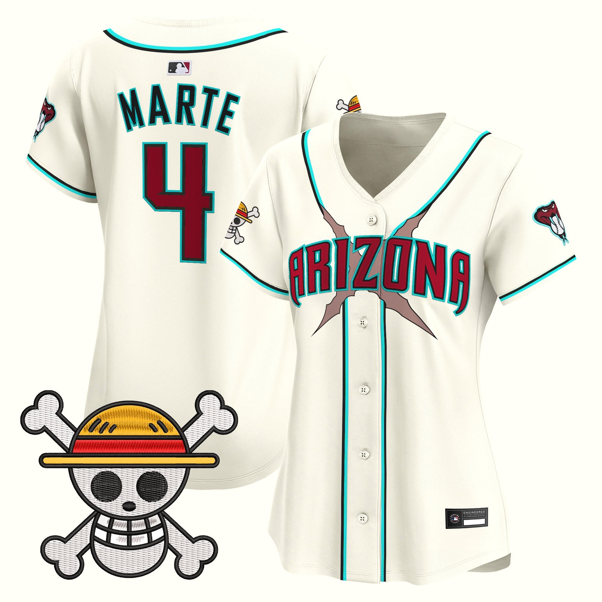 Women's Diamondbacks x One Piece Vapor Premier Limited Jersey - Stitched
