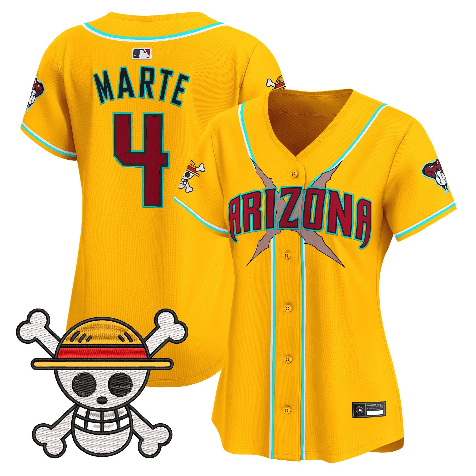 Women's Diamondbacks x One Piece Vapor Premier Limited Jersey - Stitched