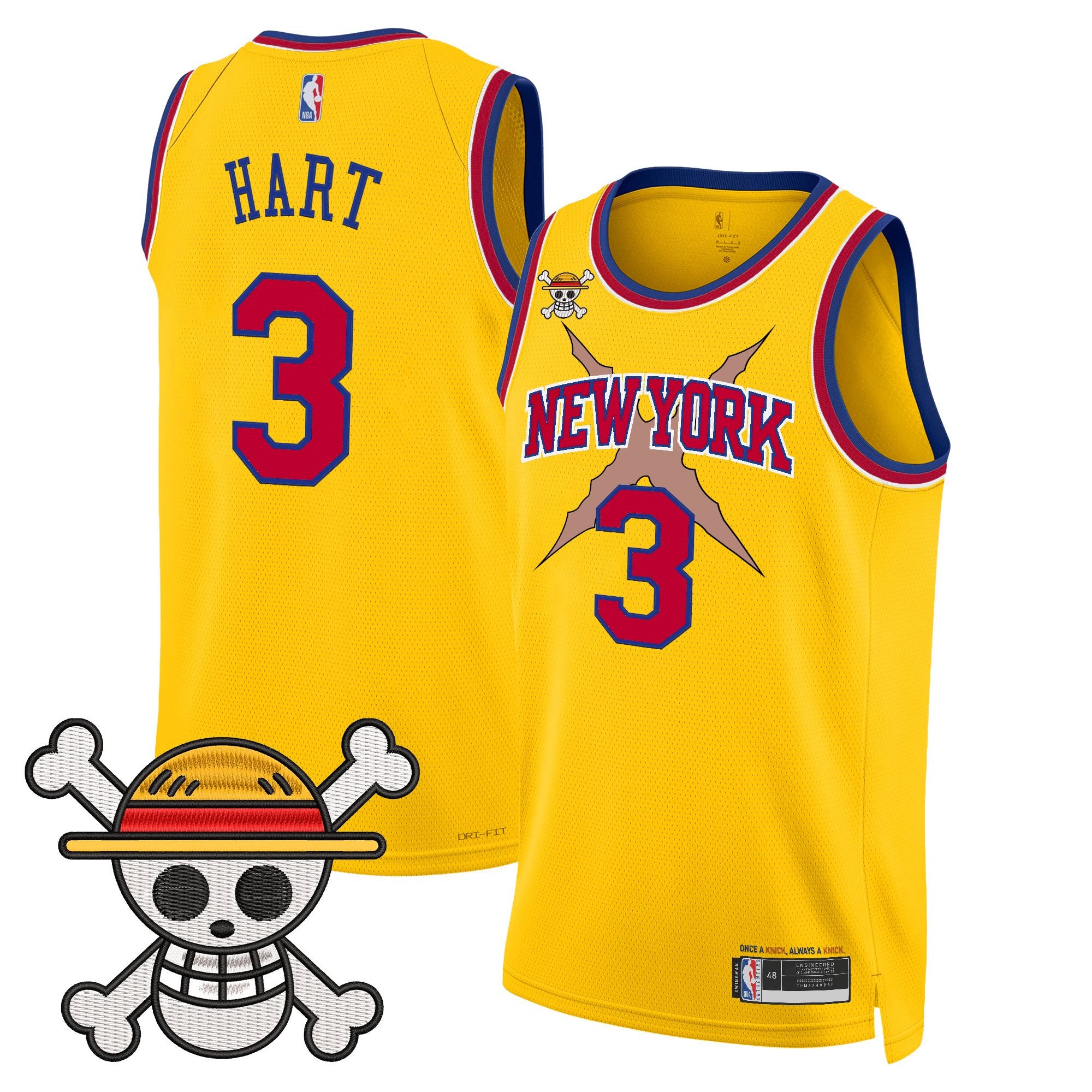 Men's New York Knicks x One Piece Swingman Jersey- Stitched