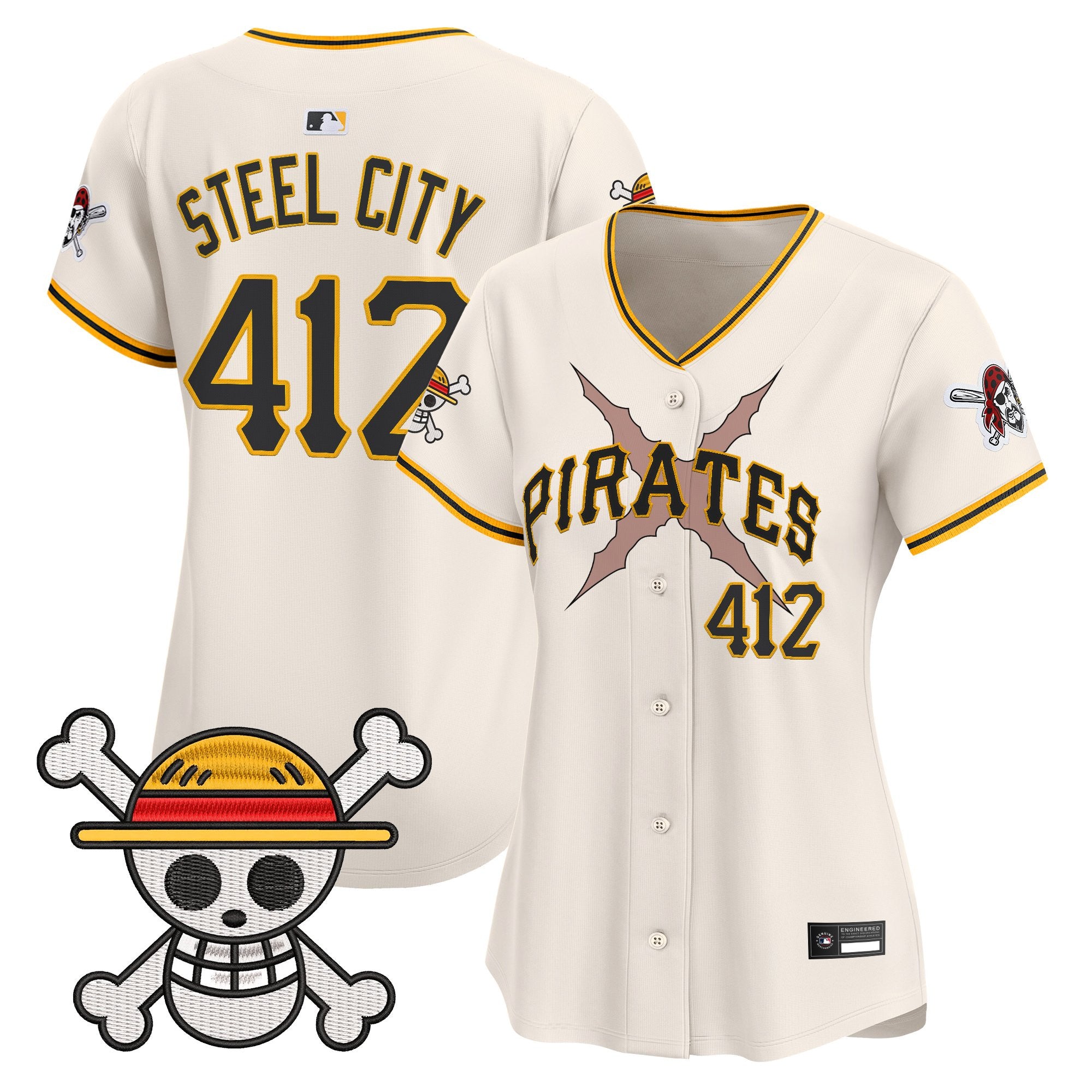 Women's Pittsburgh Pirates x One Piece Vapor Premier Limited Jersey - Stitched