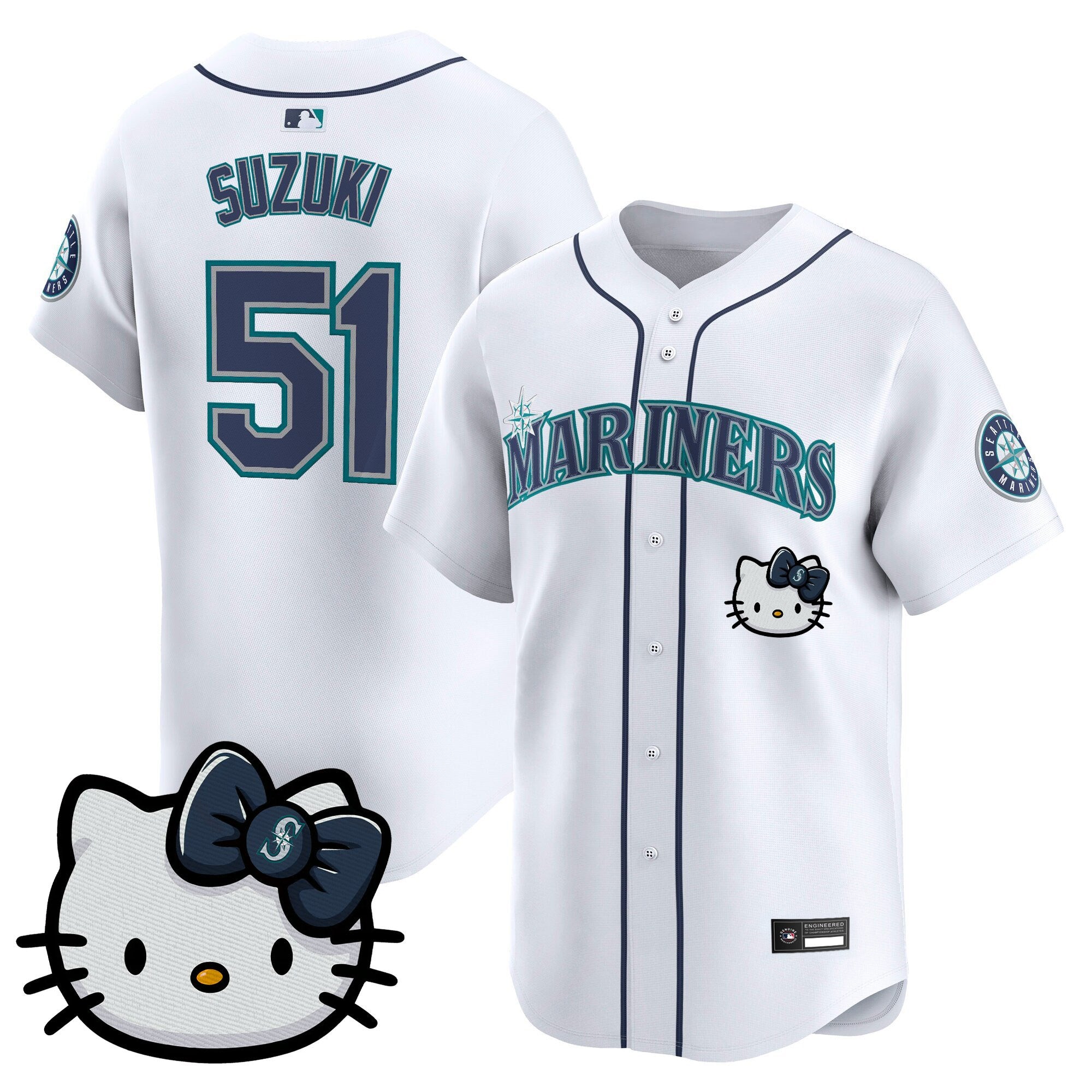 Unisex Seattle Mariners Hello Kitty Vapor Premier Limited Jersey – All Stitched