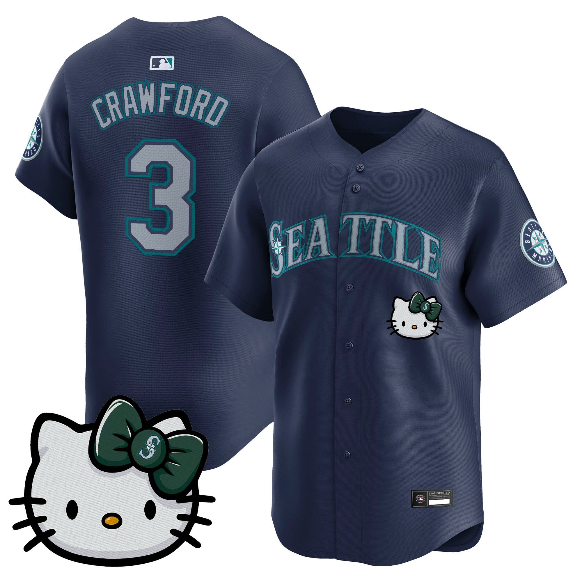 Unisex Seattle Mariners Hello Kitty Vapor Premier Limited Jersey – All Stitched