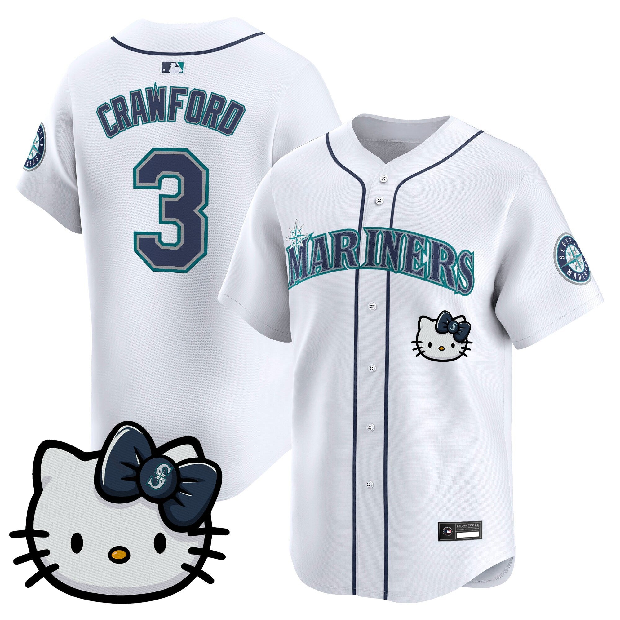 Unisex Seattle Mariners Hello Kitty Vapor Premier Limited Jersey – All Stitched