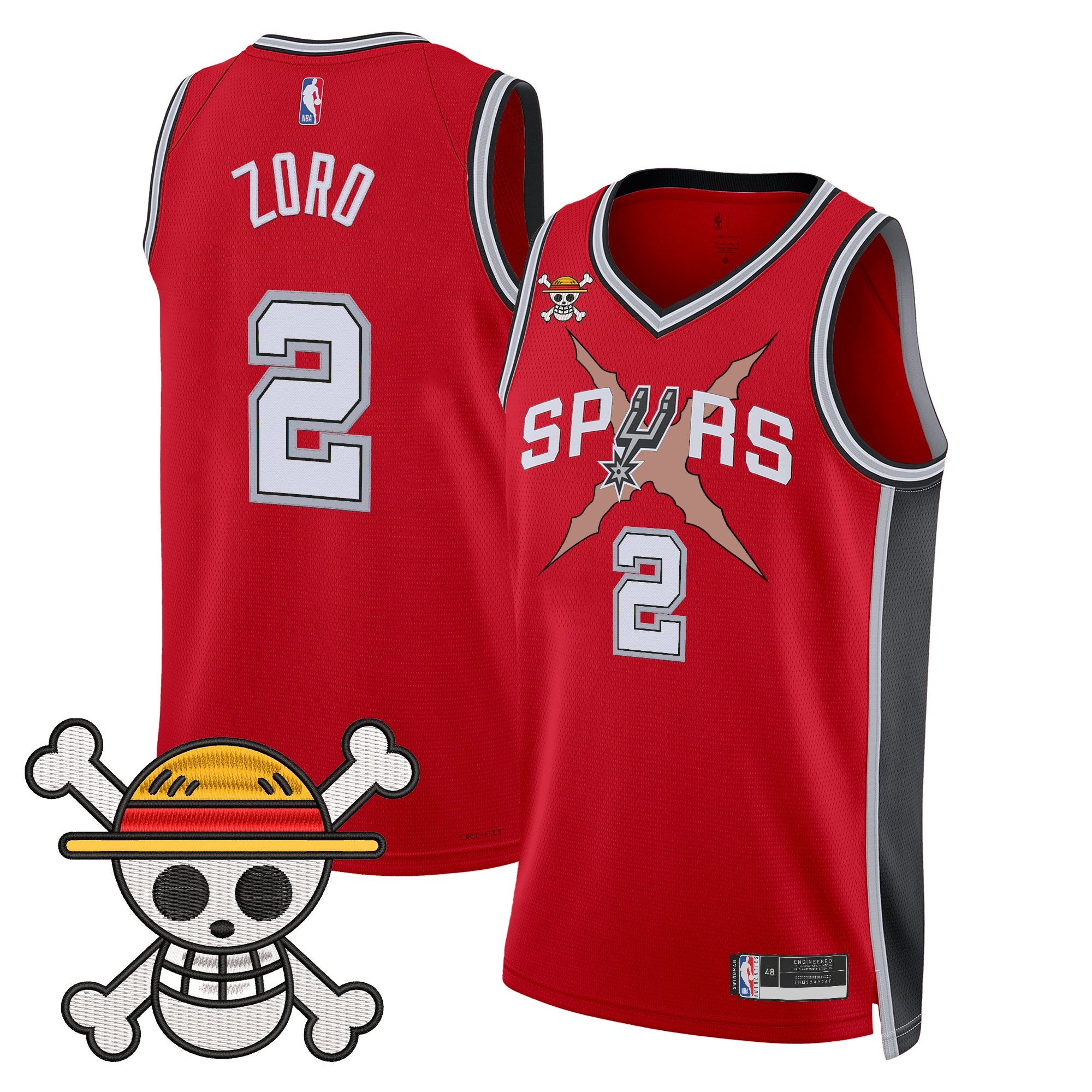 Men's San Antonio Spurs x One Piece Jersey Collection - Stitched
