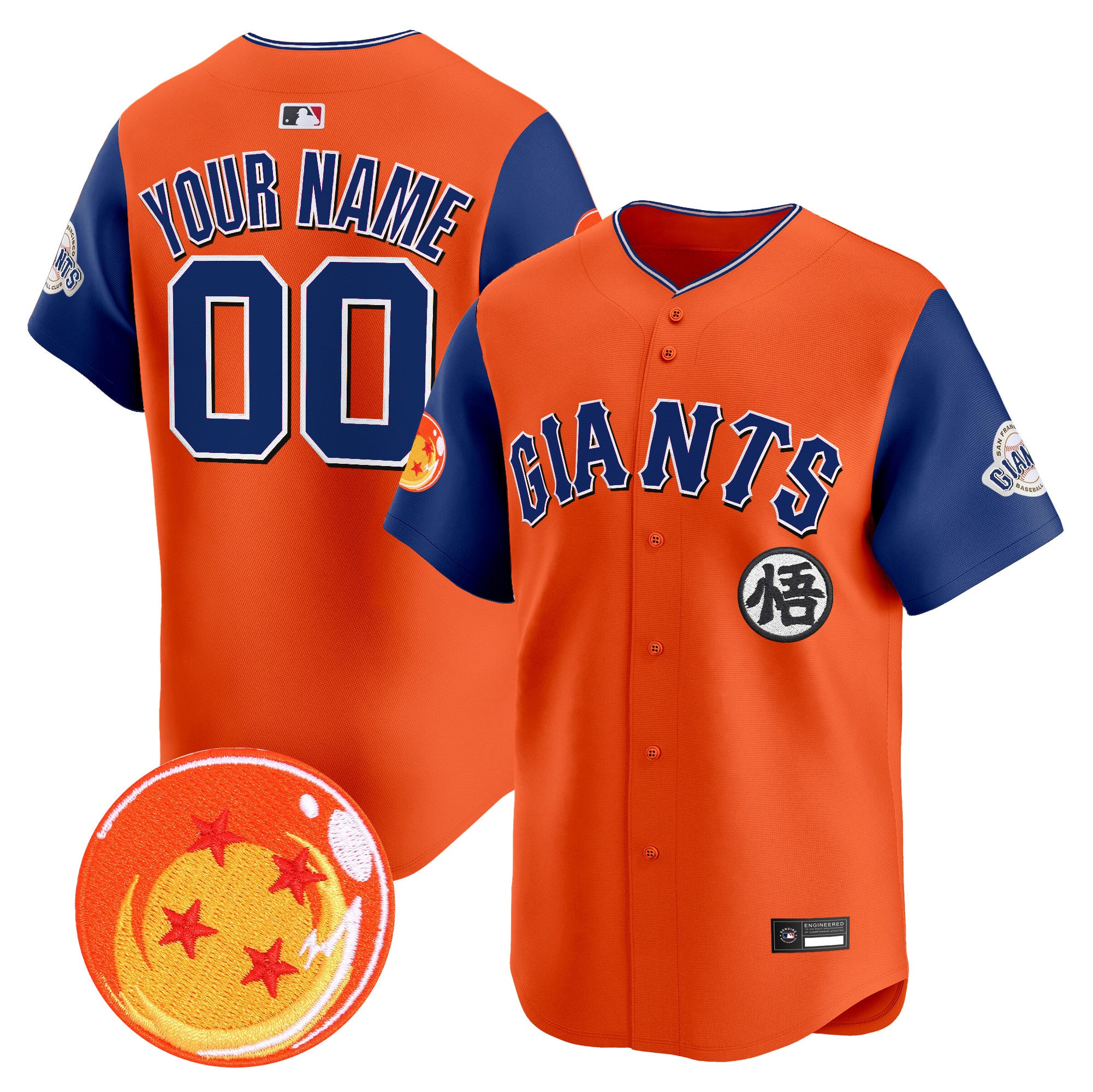 San Francisco Giants x Dragon Ball Vapor Premier Limited Custom Jersey - All Stitched