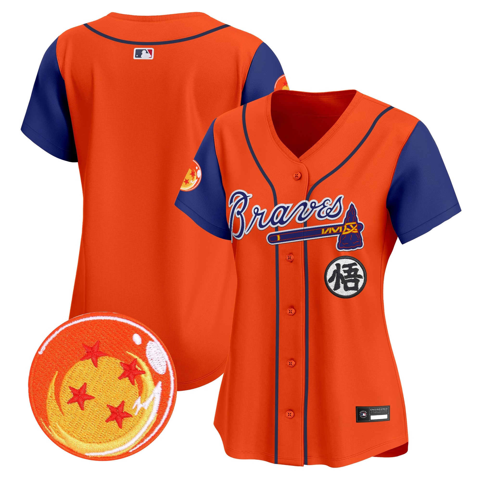 Women's Atlanta Braves x Dragon Ball Vapor Premier Limited Jersey - All Stitched