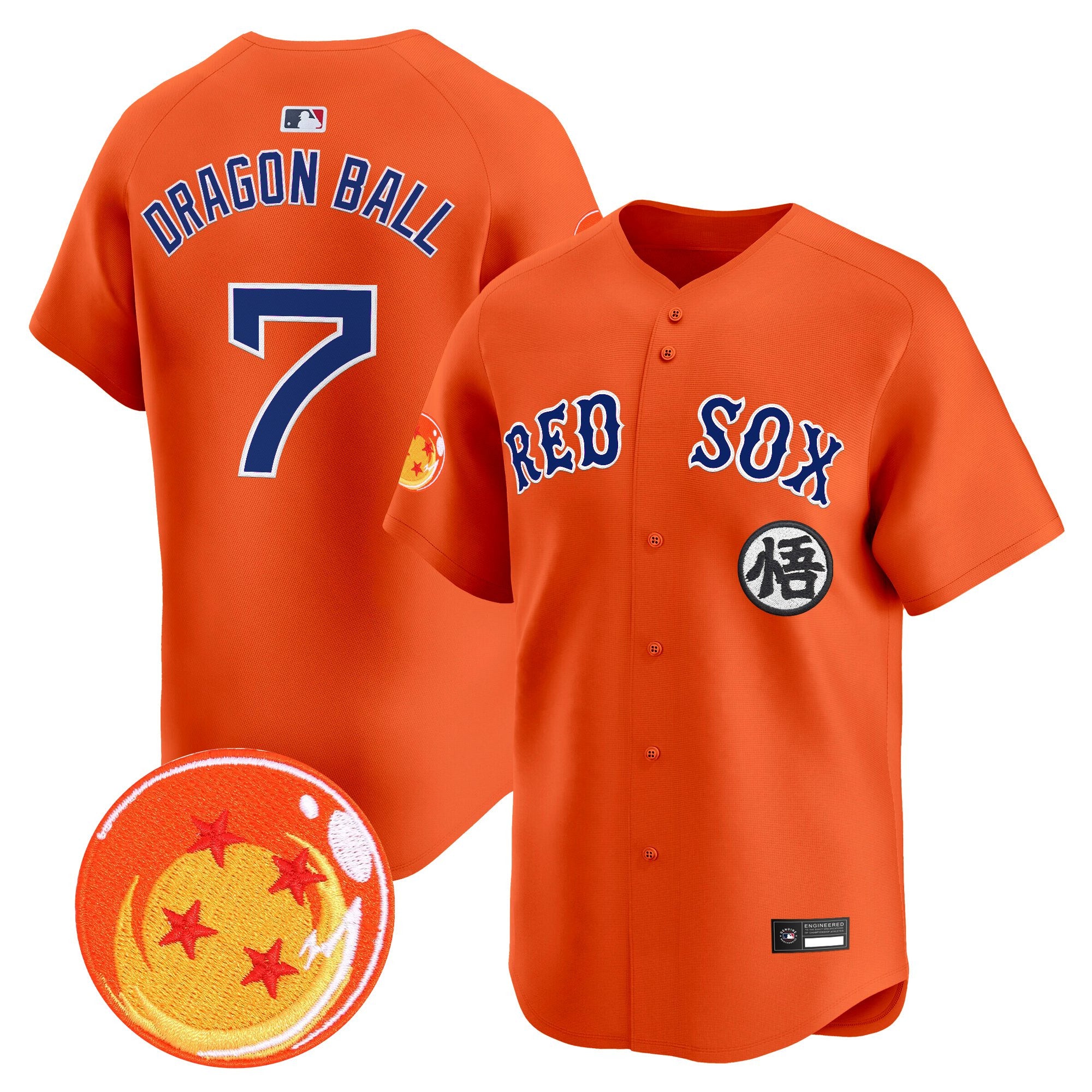 Men's Boston Red Sox x Dragon Ball Vapor Premier Limited Jersey - All Stitched