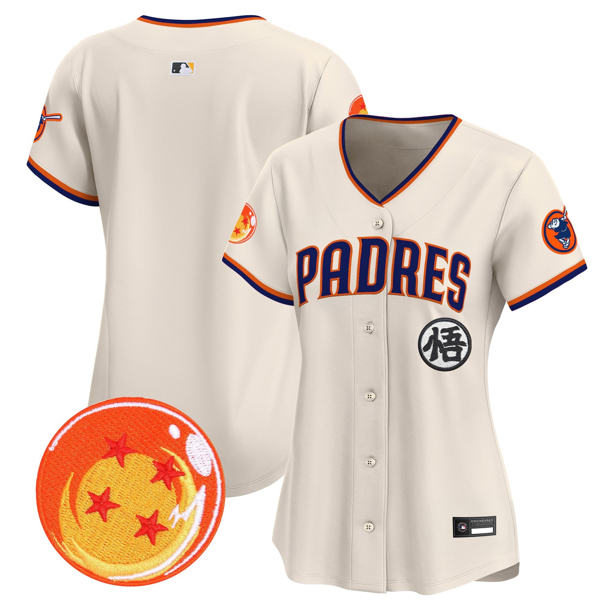 Women's Padres x Dragon Ball Vapor Premier Limited Jersey - All Stitched