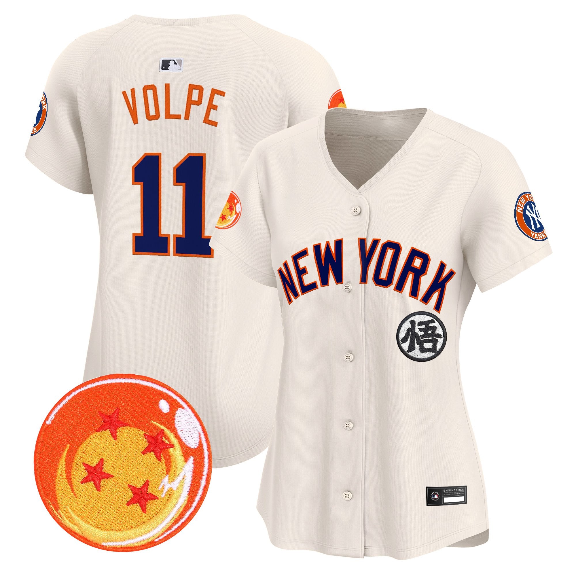 Women's New York Yankees x Dragon Ball Vapor Premier Limited Jersey - All Stitched
