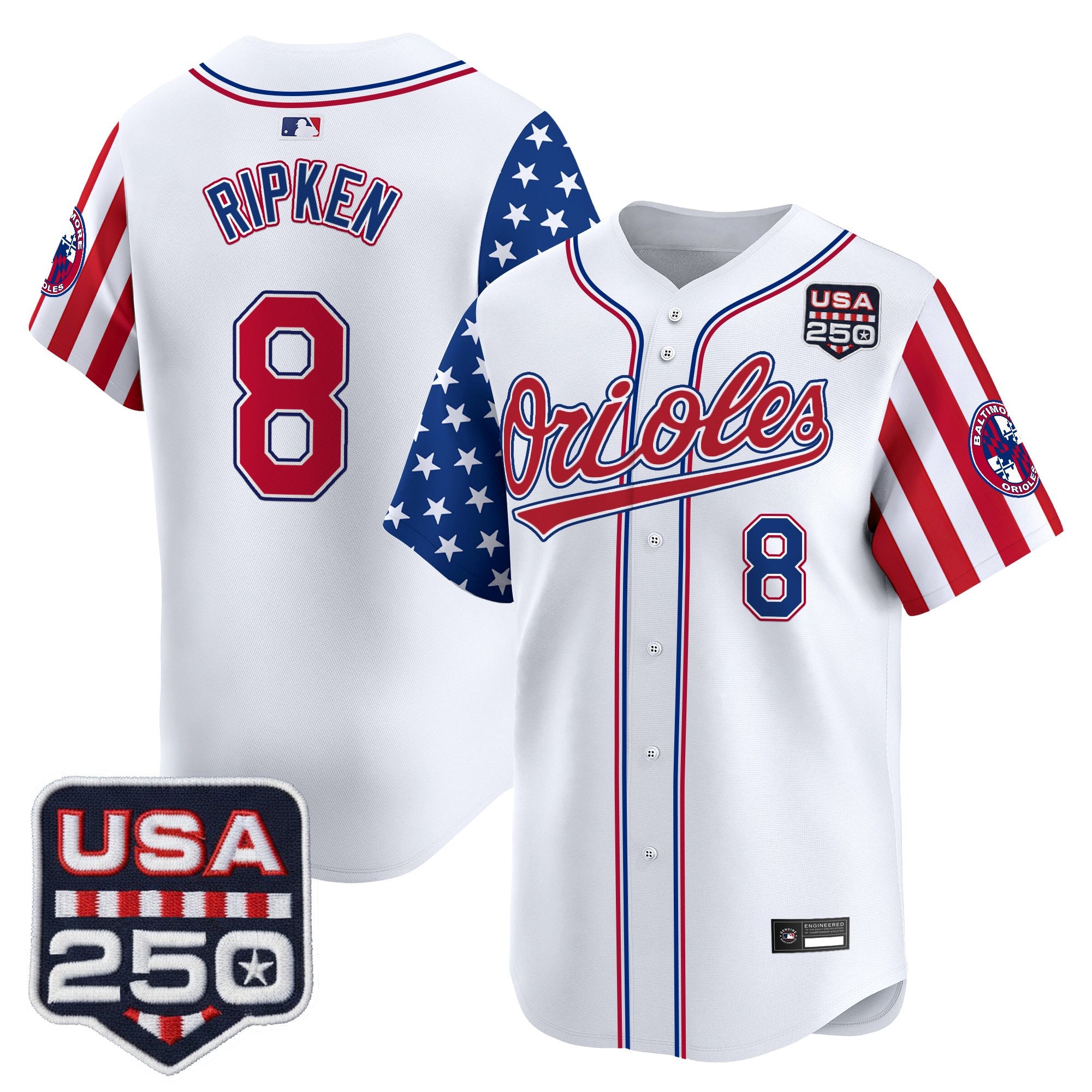 Men's Baltimore Orioles "America 250 Edition" Vapor Premier Limited Jersey - All Stitched
