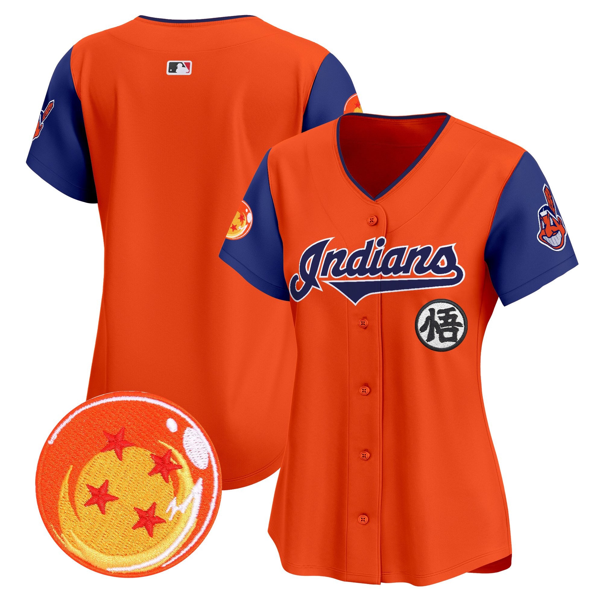 Women's Cleveland Indians x Dragon Ball Vapor Premier Limited Jersey - All Stitched