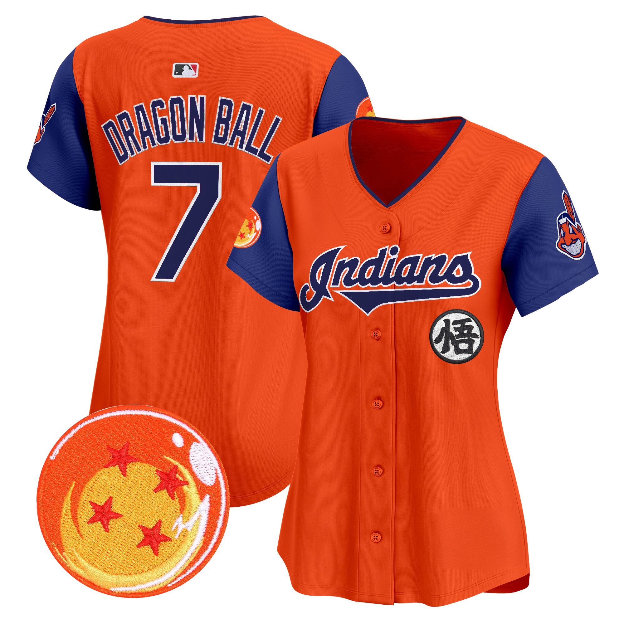Women's Cleveland Indians x Dragon Ball Vapor Premier Limited Jersey - All Stitched