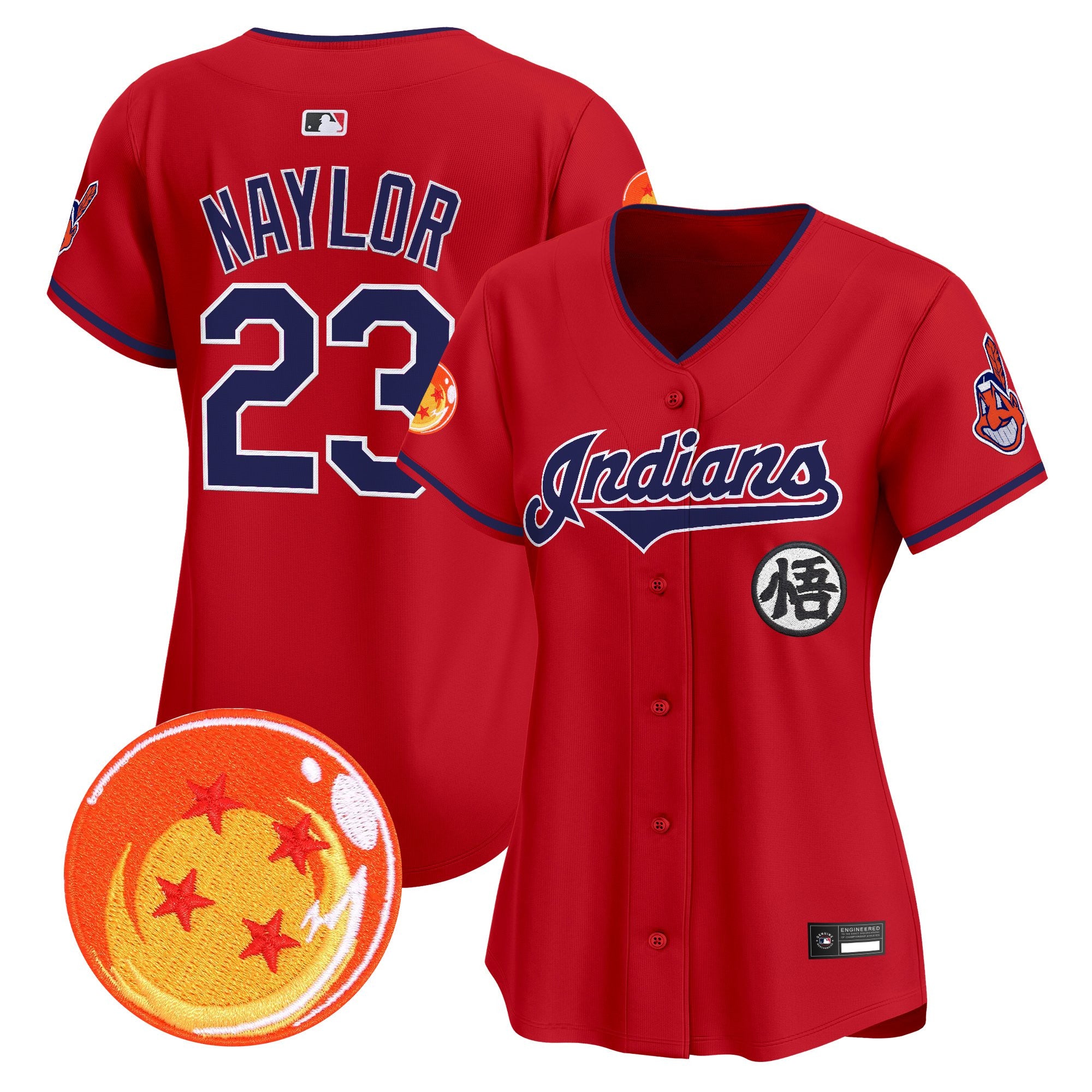 Women's Cleveland Indians x Dragon Ball Vapor Premier Limited Jersey - All Stitched